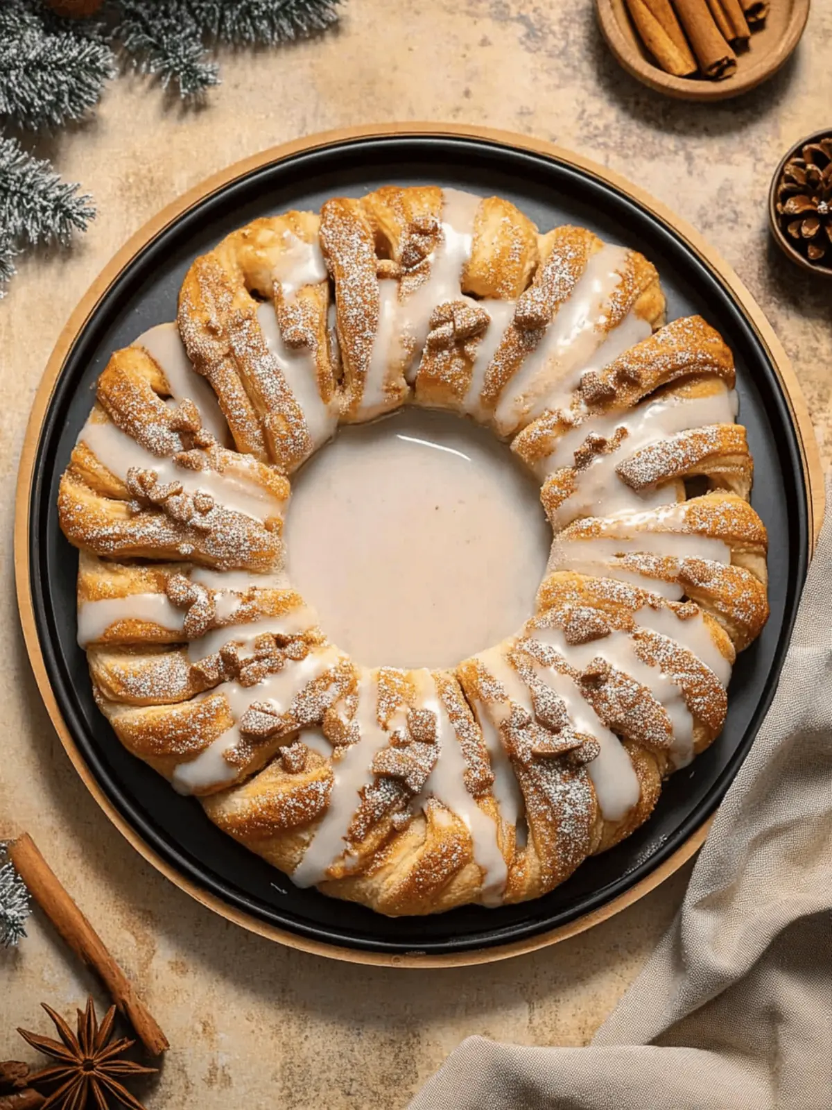 Cinnamon Crescent Roll Wreath that Will Wow Your Guests 3 Cinnamon Crescent Roll Wreath