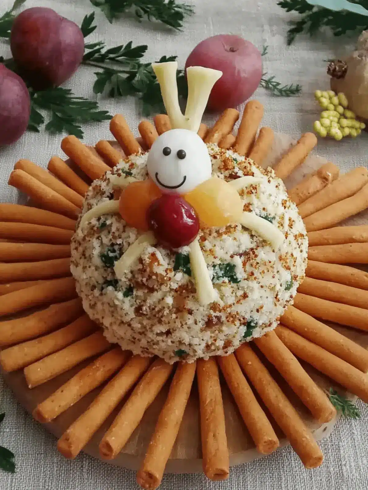 This Turkey Cheese Ball Is A Fun Thanksgiving Appetizer