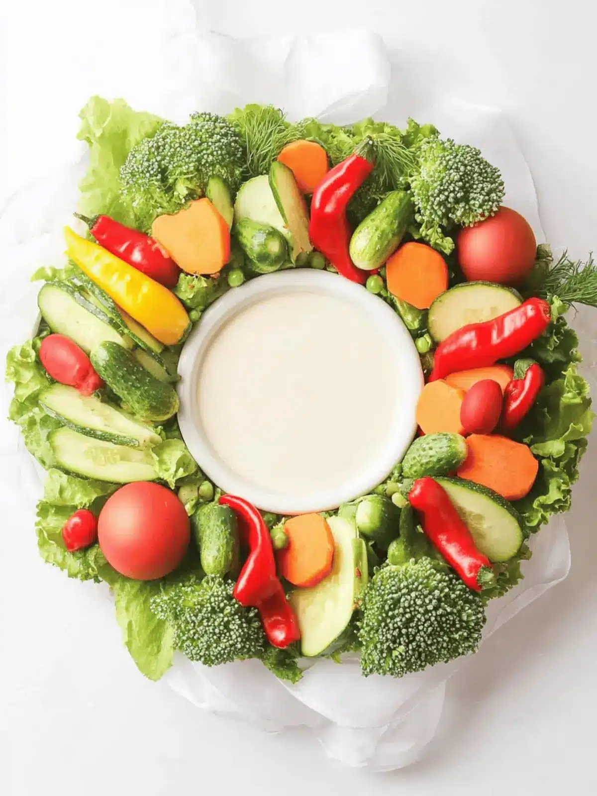 Festive Christmas Veggie Wreath: A Healthy Holiday Treat 5 Christmas Veggie Wreath