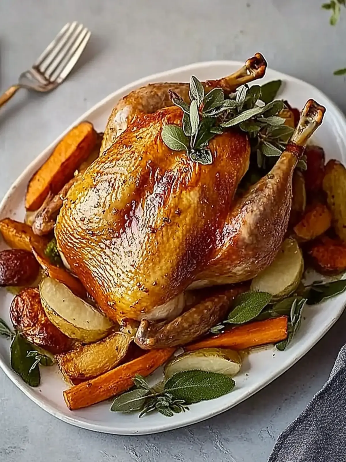 Healthy roast turkey crown