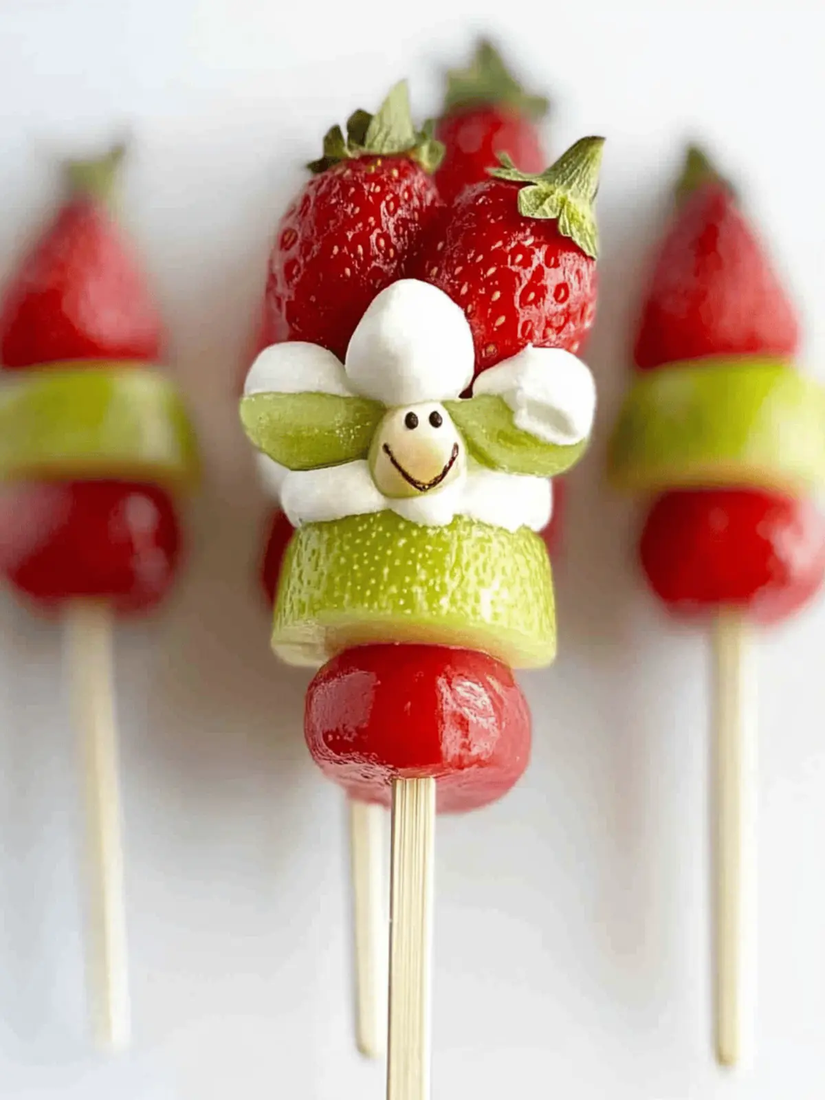 Grinch Fruit Kabobs