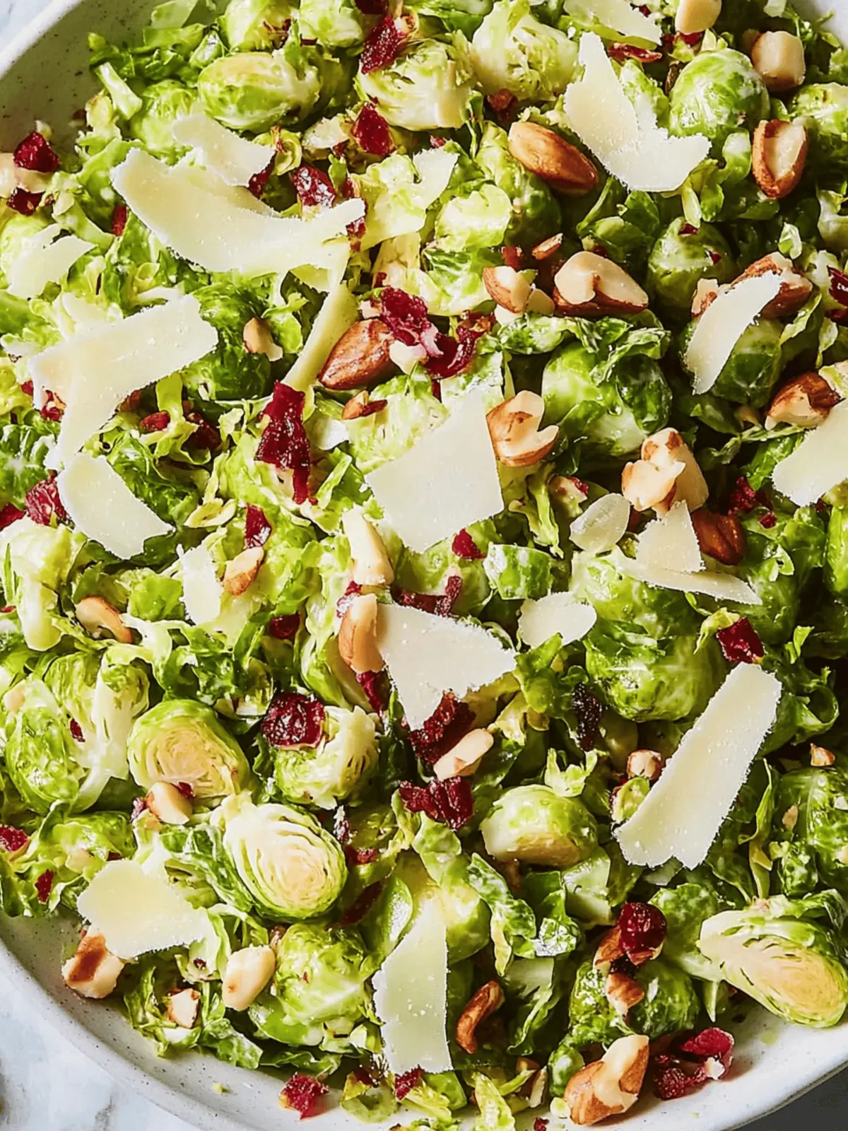 Zesty Brussels Sprout Salad with Pomegranate and Almonds 5 Brussels Sprout Salad