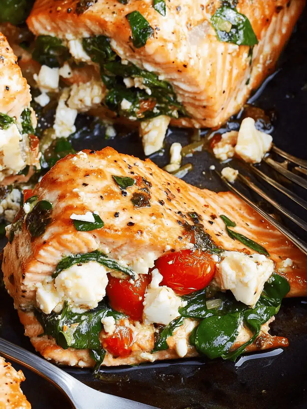 Feta, Spinach & Tomato Stuffed Salmon for a Flavorful Feast 5 Feta, Spinach & Tomato Stuffed Salmon