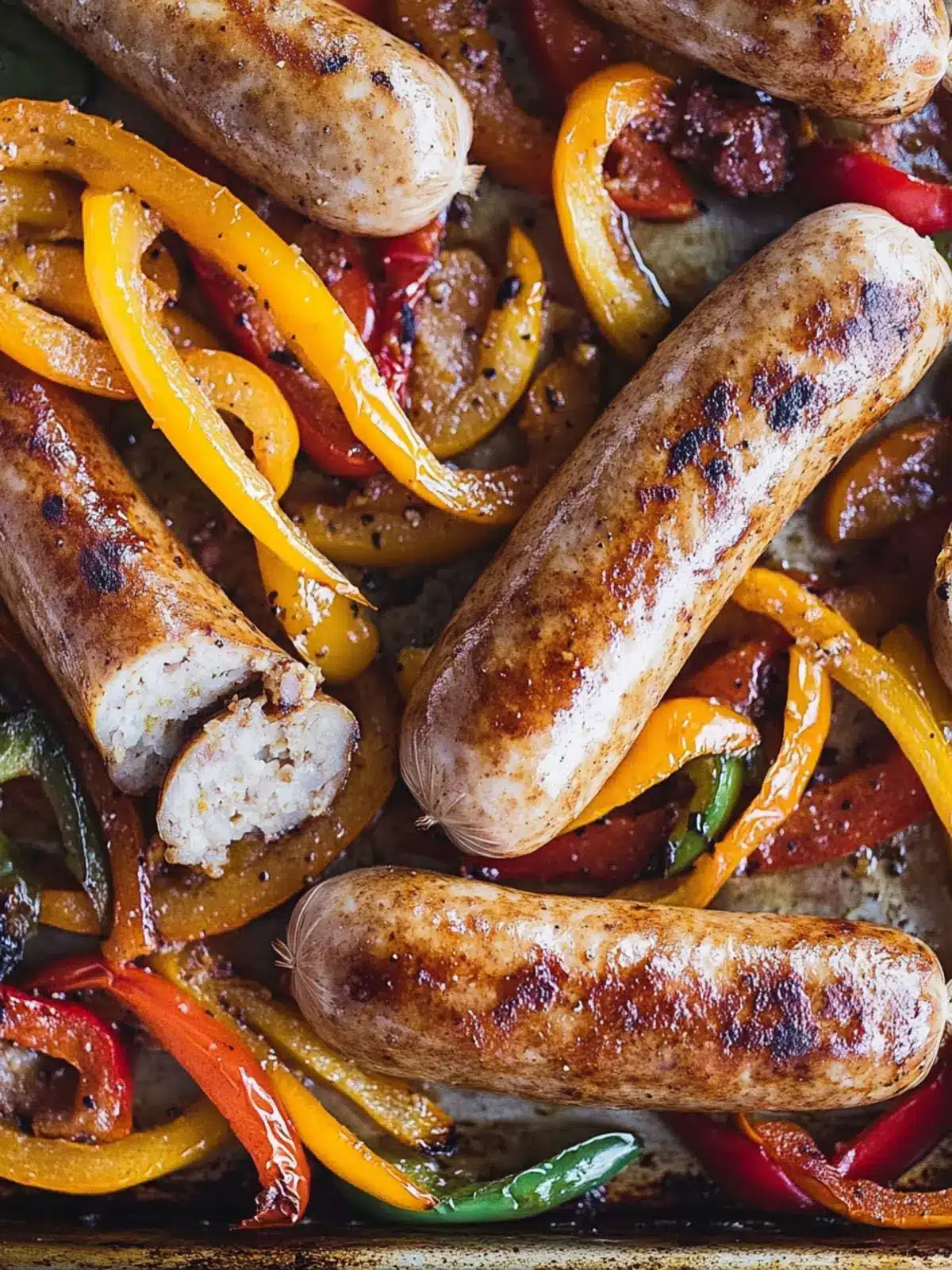 Sheet Pan Peppers and Brats
