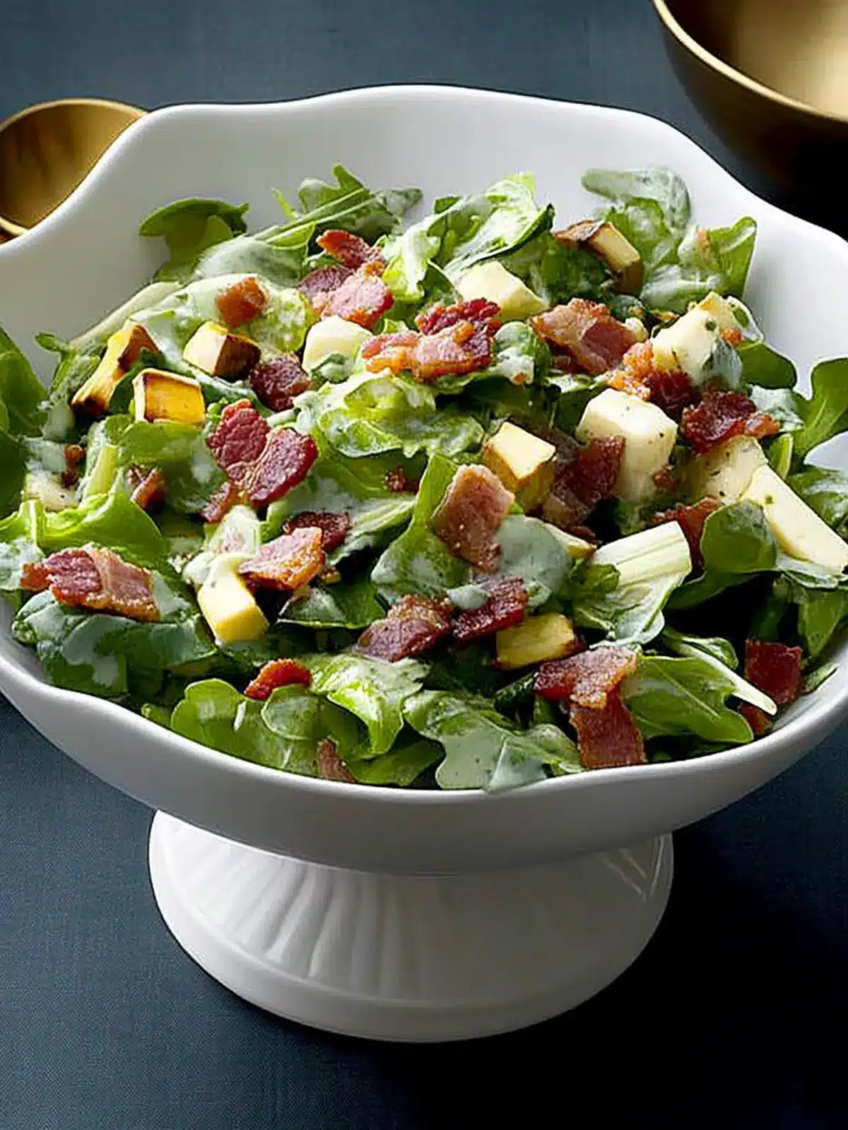 Greens with Hot Bacon Dressing