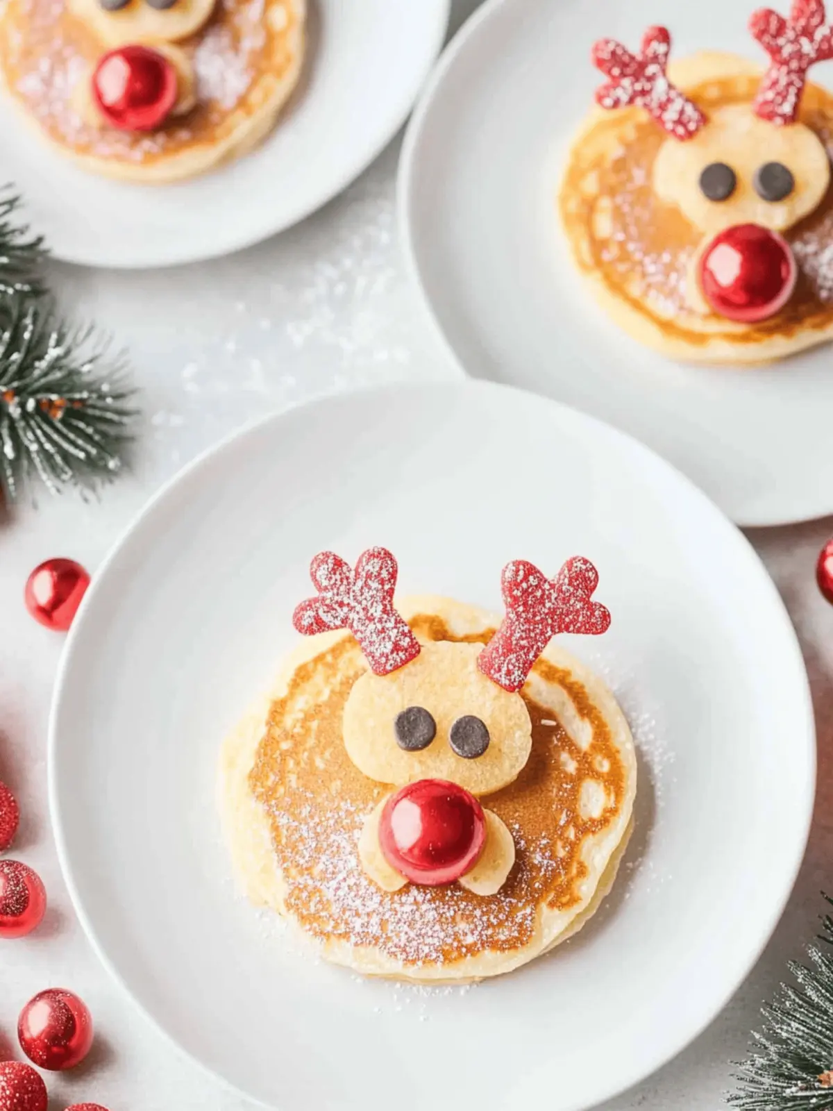 Rudolph Reindeer Christmas Pancakes