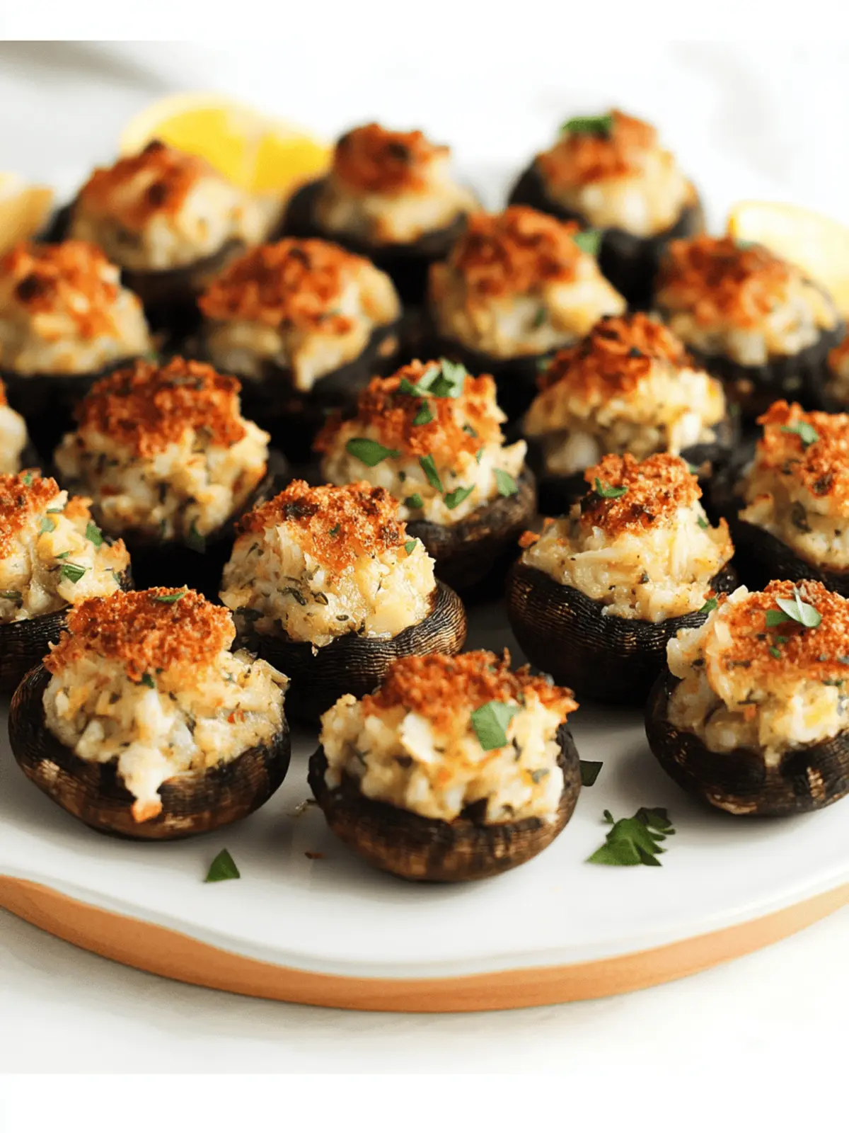 Stuffed Mushrooms with Crab
