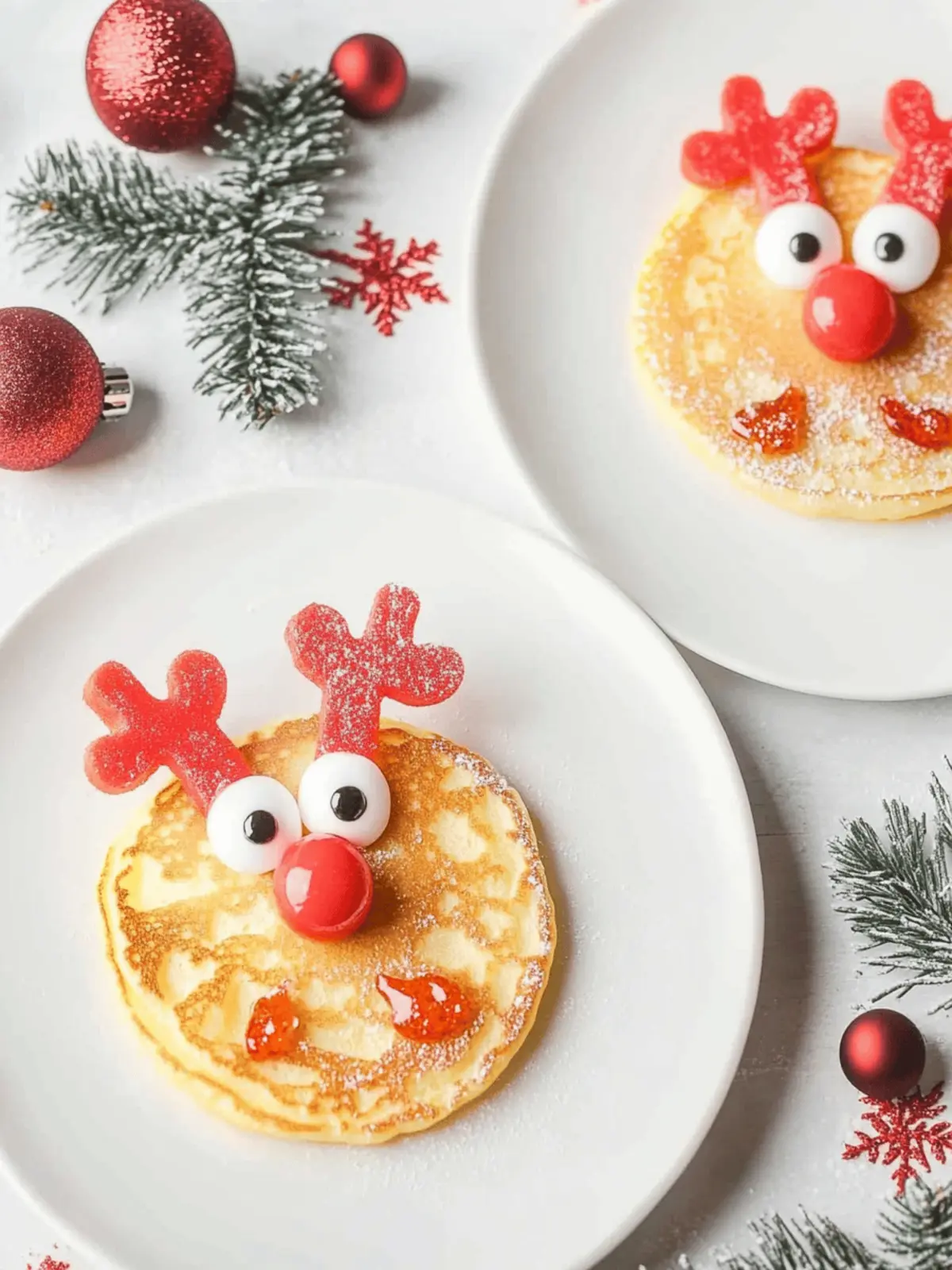 Rudolph Reindeer Christmas Pancakes to Delight Your Kids 3 Rudolph Reindeer Christmas Pancakes