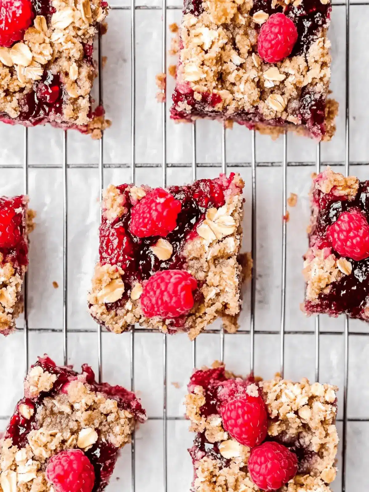 Raspberry Crumble Oat Bars