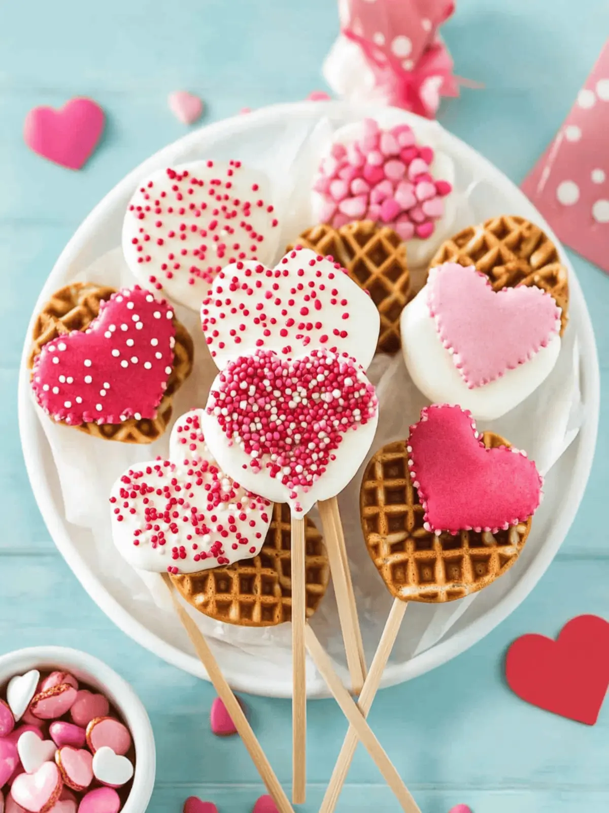 These Cute Valentine Waffle Pops Make The Sweetest Treat