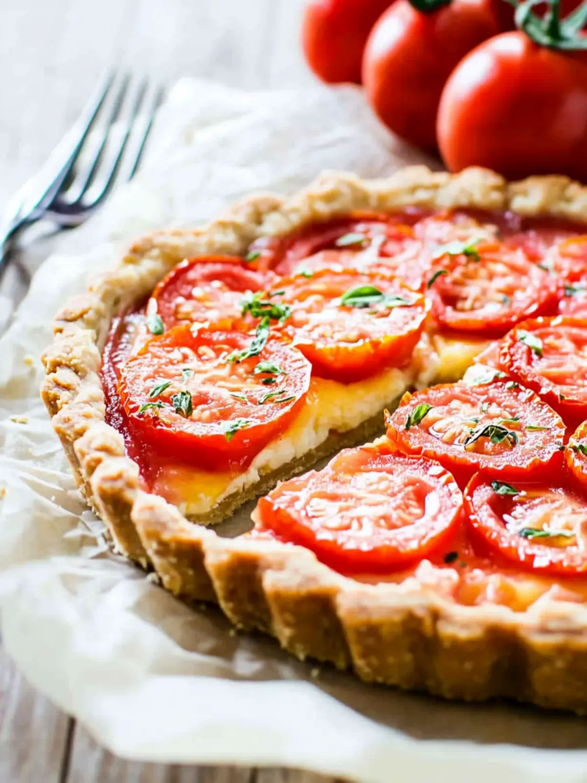 Savory Simple Tomato Tart with a Press-In Crust for Summer 3 Simple Tomato Tart with a Press-In Crust!