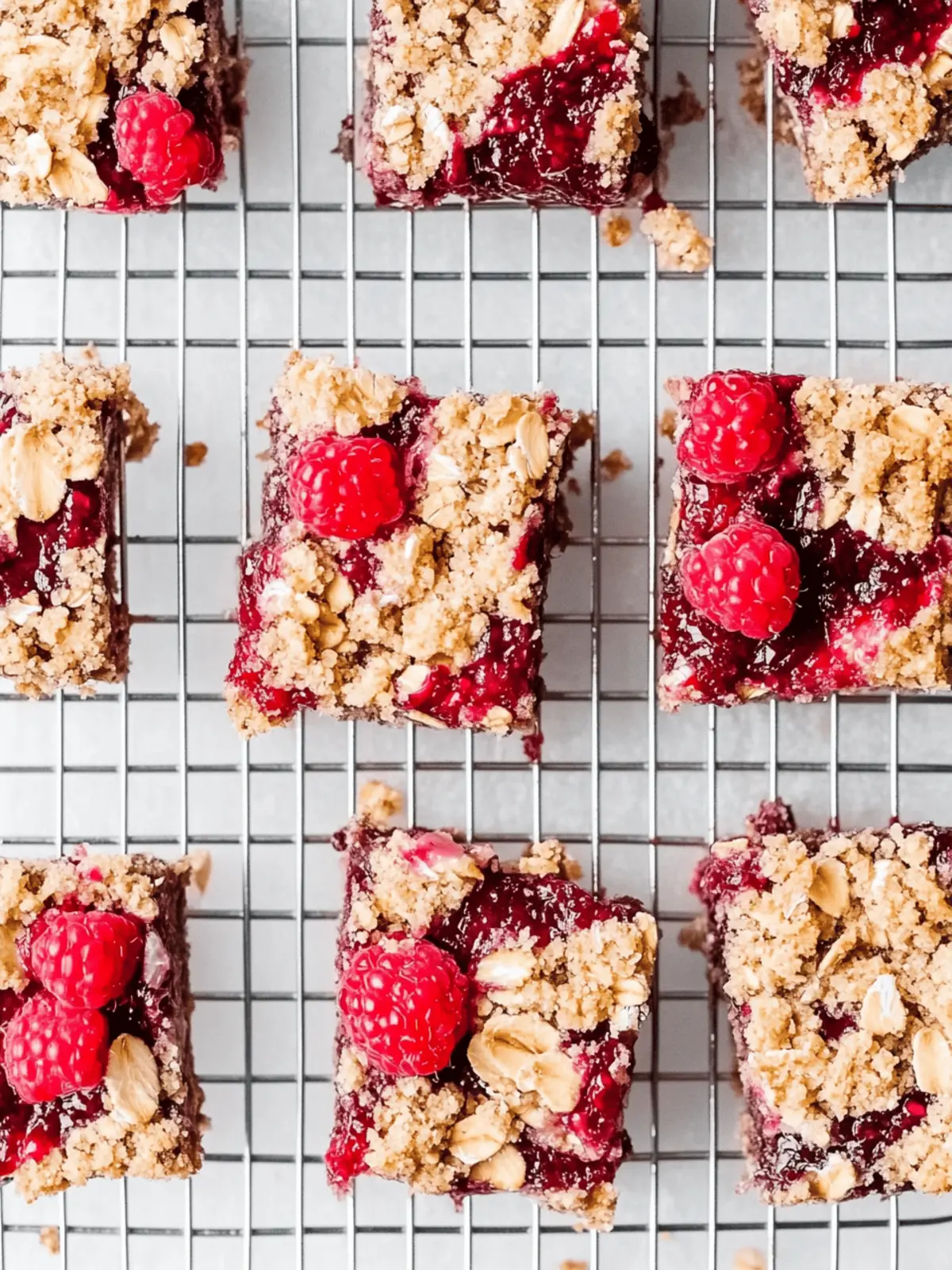 Raspberry Crumble Oat Bars