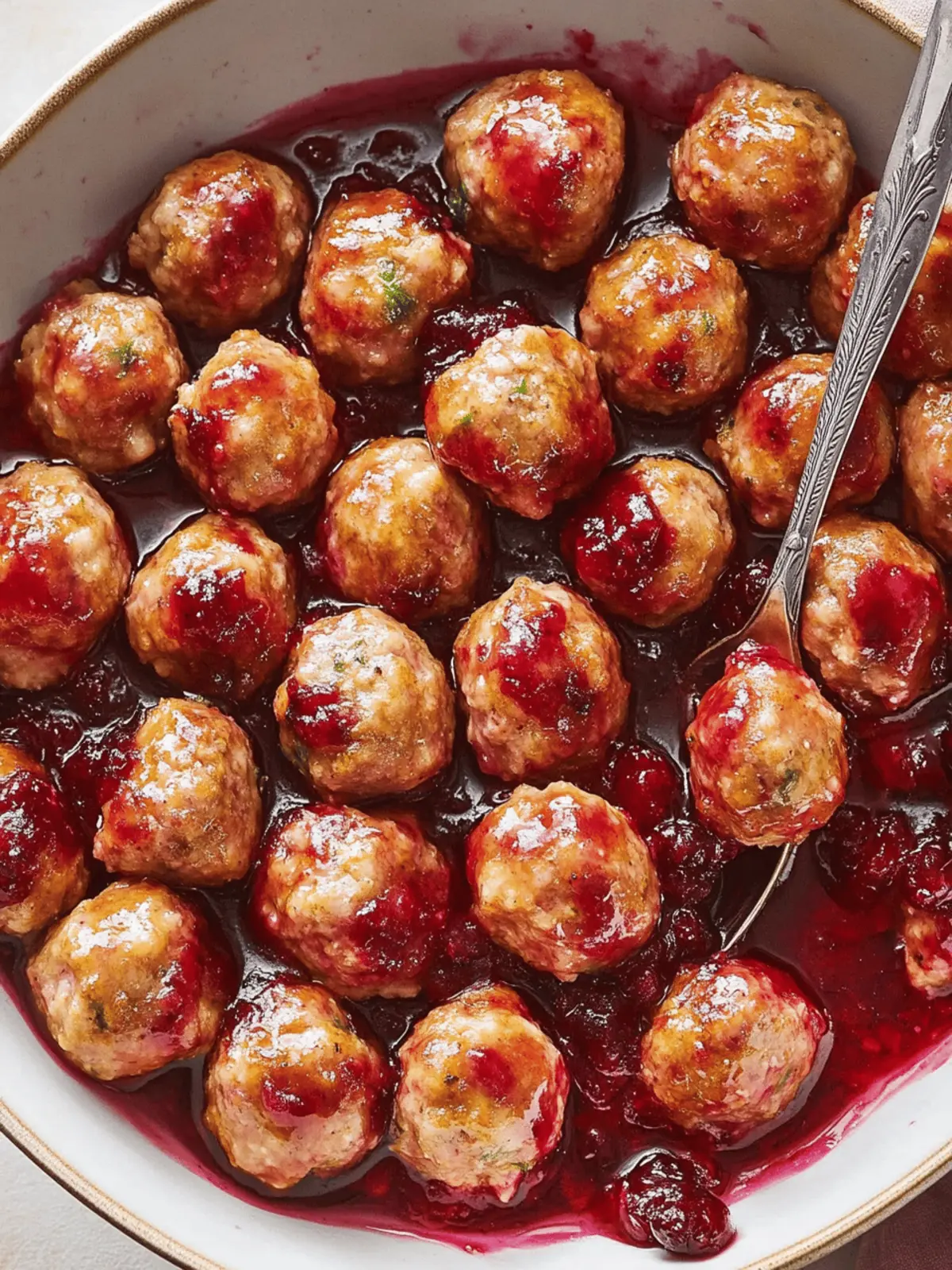 Savory Cranberry-Glazed Turkey Meatballs That's Pure Comfort 2 Cranberry-Glazed Turkey Meatballs
