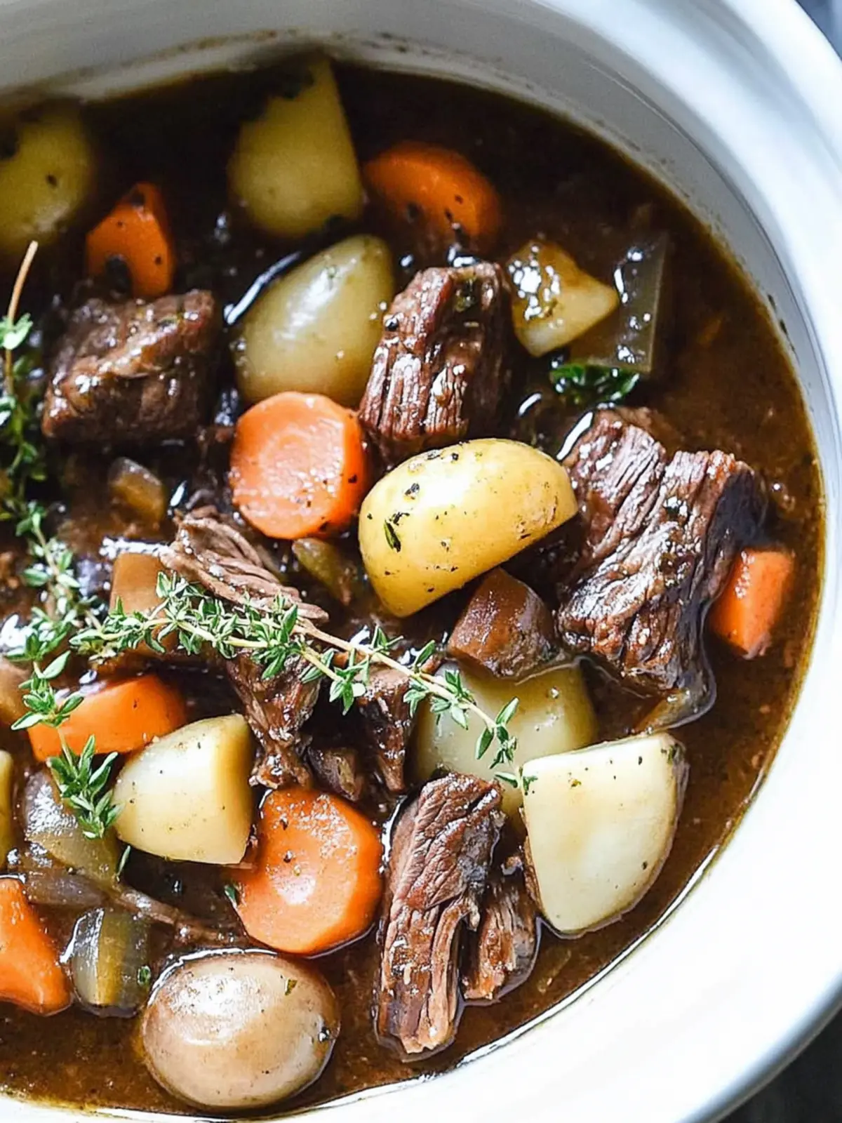 Crock Pot Beef Bourguignon