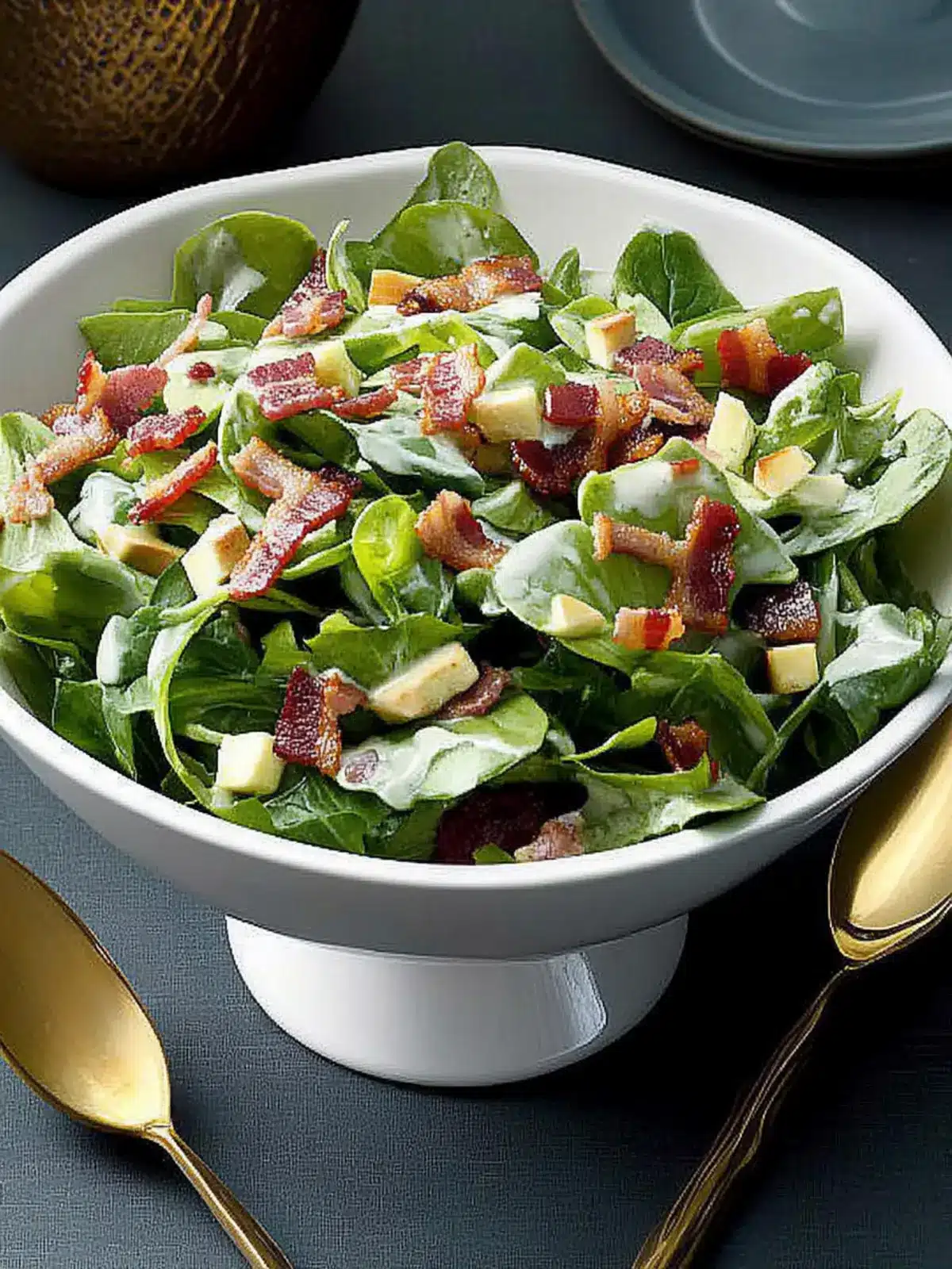 Greens with Hot Bacon Dressing