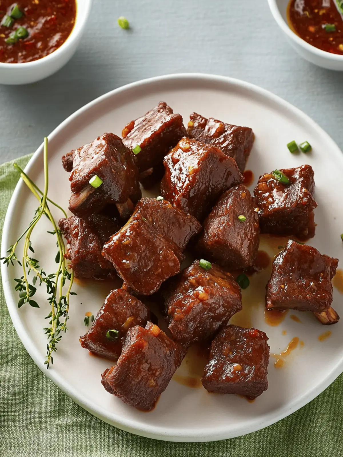 Bite-Size Sweet and Spicy Beef Ribs: A Flavor Explosion! 3 Bite-Size Sweet and Spicy Beef Ribs