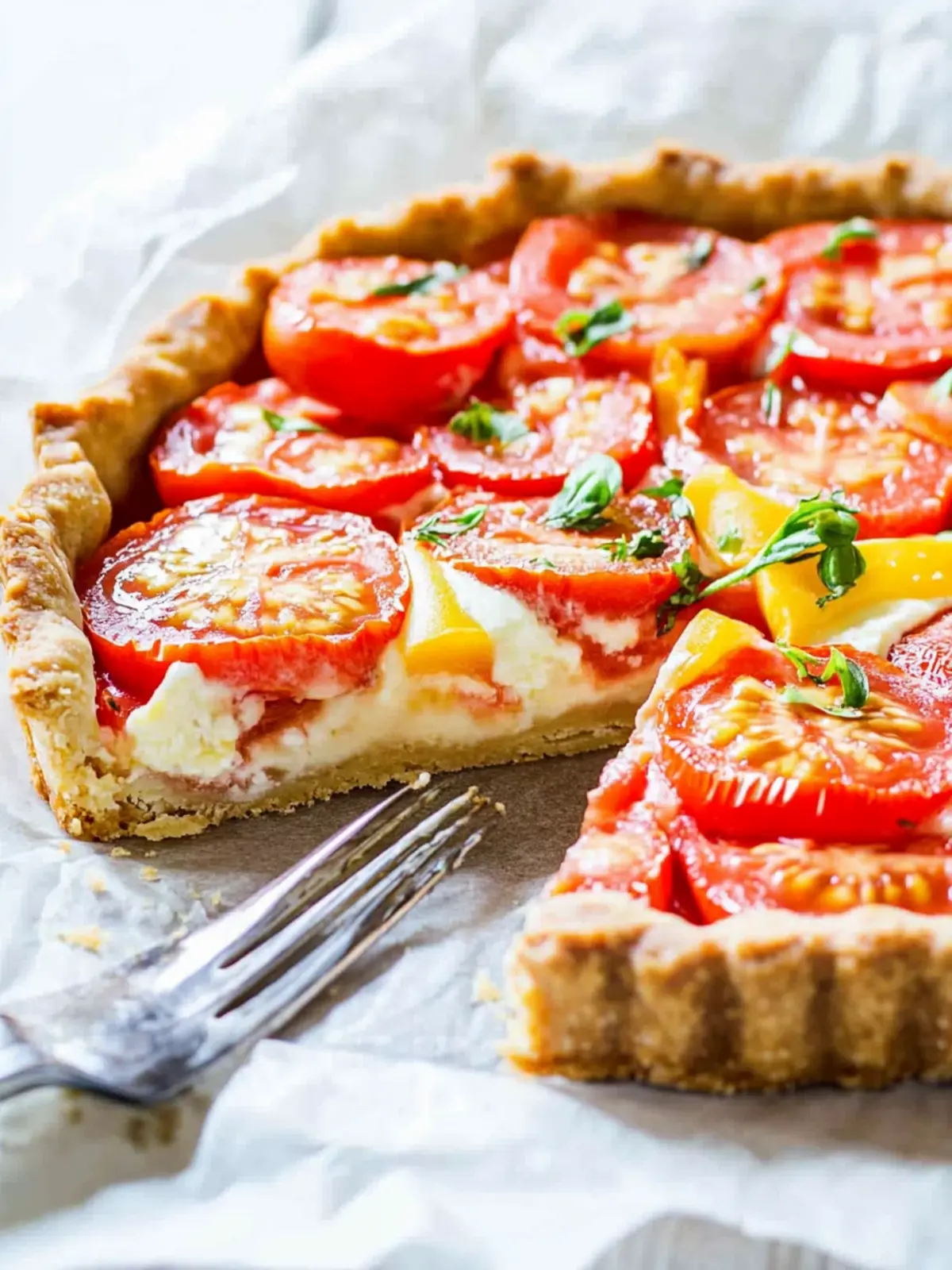 Savory Simple Tomato Tart with a Press-In Crust for Summer 2 Simple Tomato Tart with a Press-In Crust!