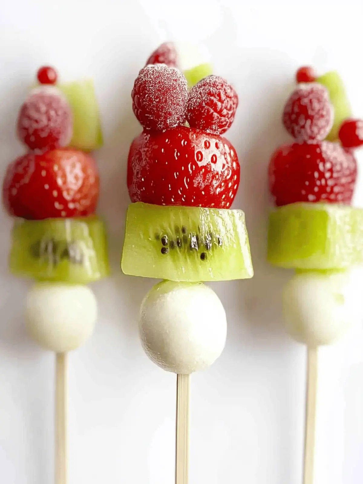 Grinch Fruit Kabobs