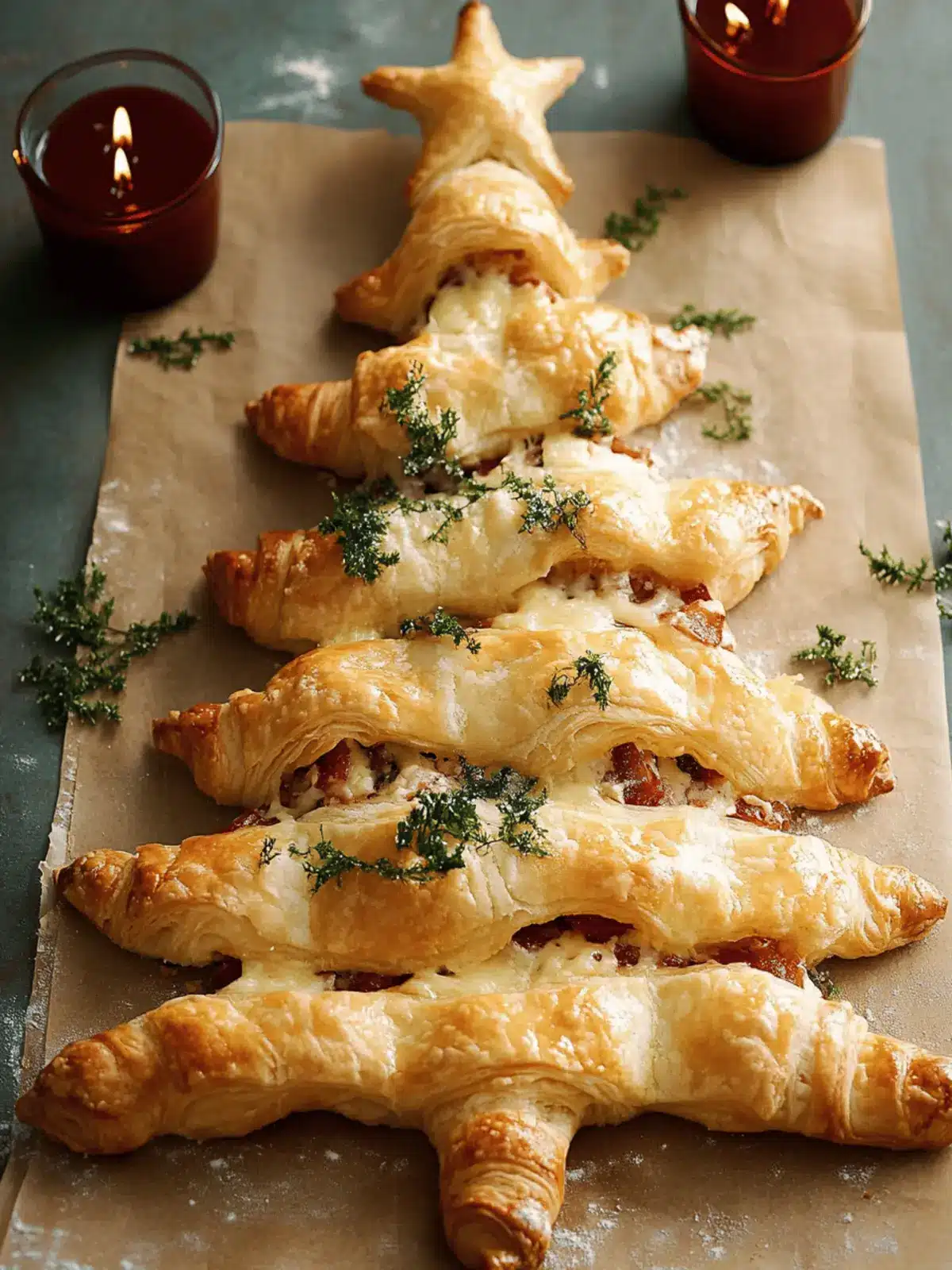 Melt-in-Your-Mouth Cheese Puff Pastry Christmas Tree Delight 4 Cheese Puff Pastry Christmas Tree