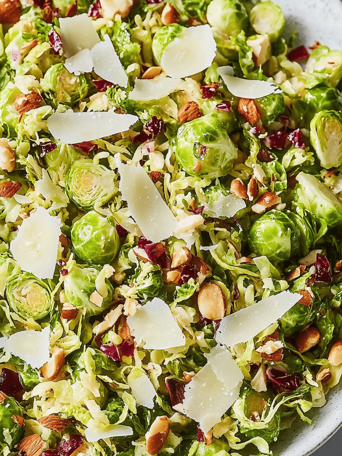 Zesty Brussels Sprout Salad with Pomegranate and Almonds 3 Brussels Sprout Salad