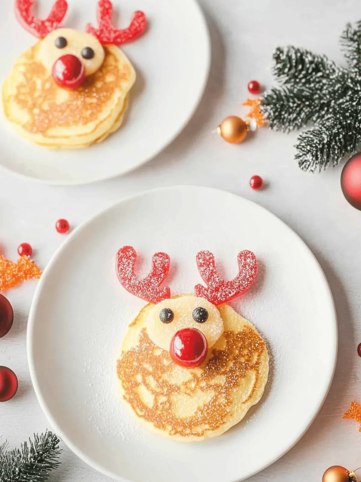Rudolph Reindeer Christmas Pancakes to Delight Your Kids 4 Rudolph Reindeer Christmas Pancakes