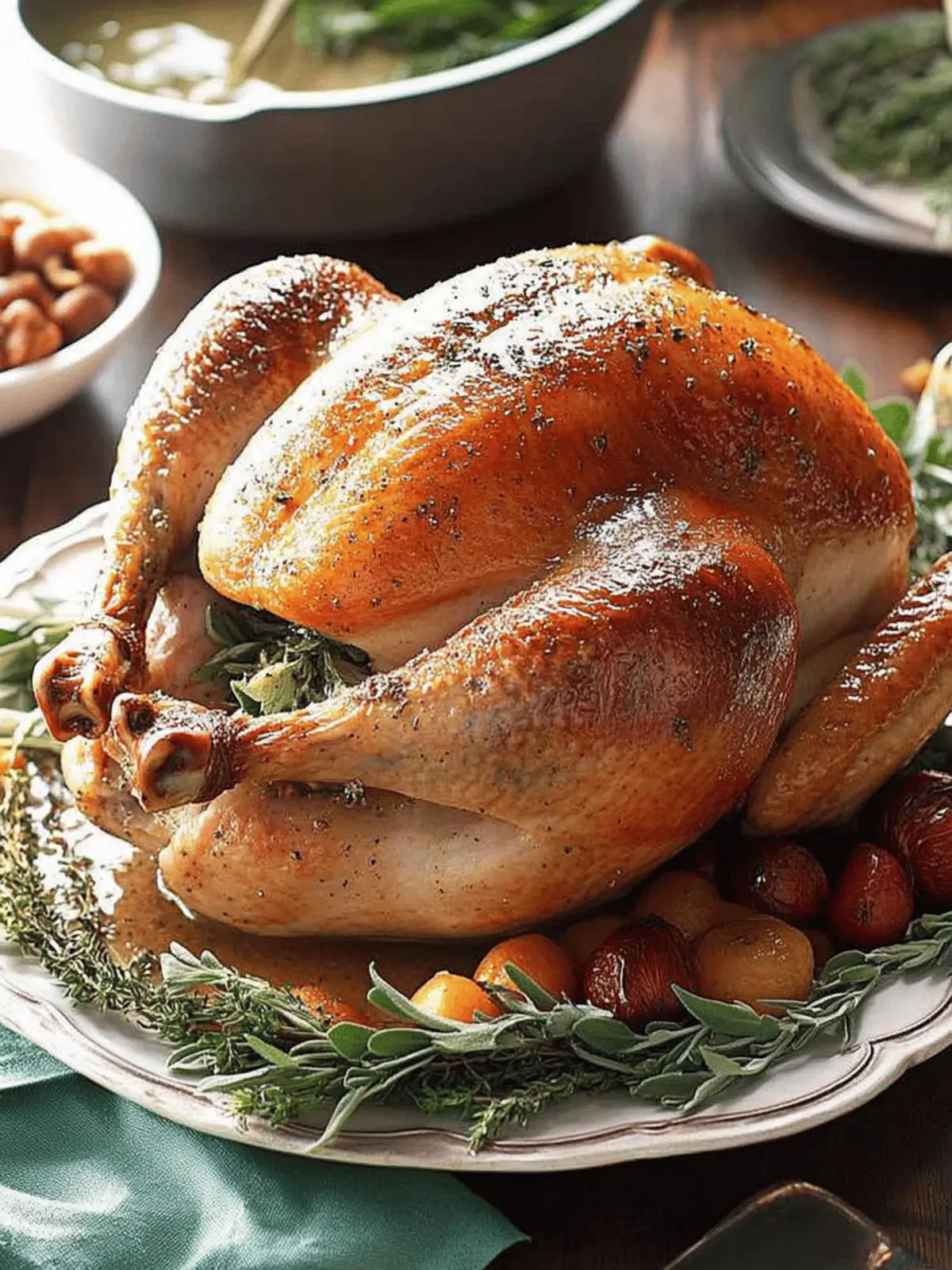 Roasted Sage Turkey with Vegetable Gravy