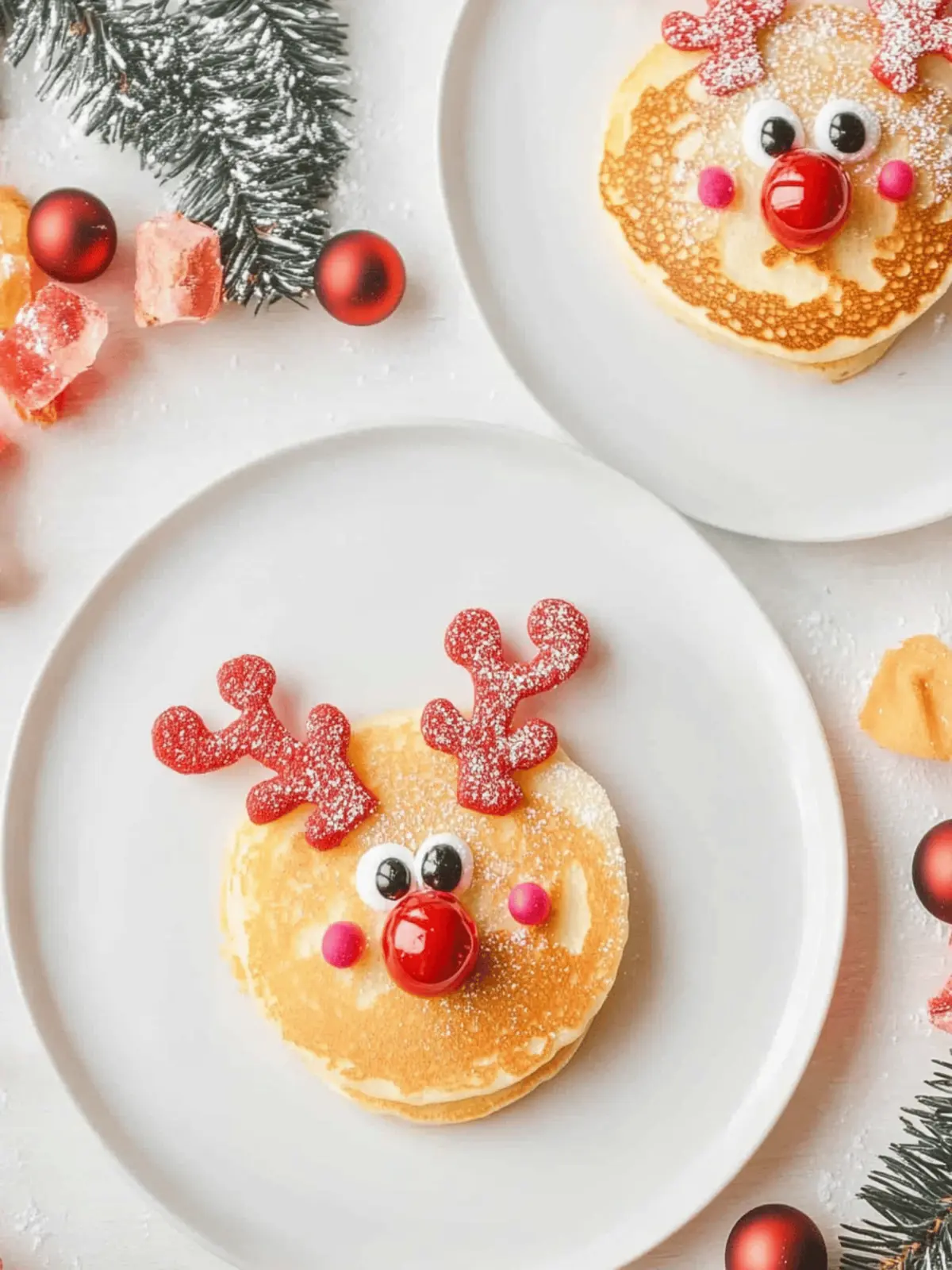 Rudolph Reindeer Christmas Pancakes