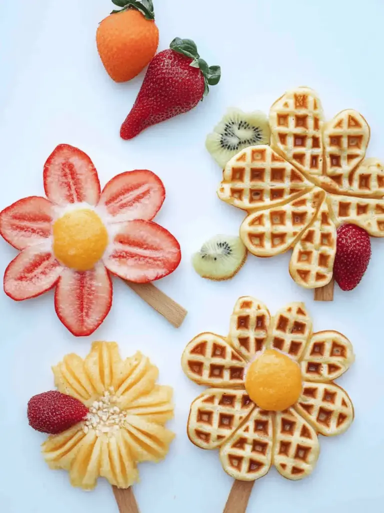 Fruit Waffle Flowers Take Breakfast to a Whole New Cuteness Level