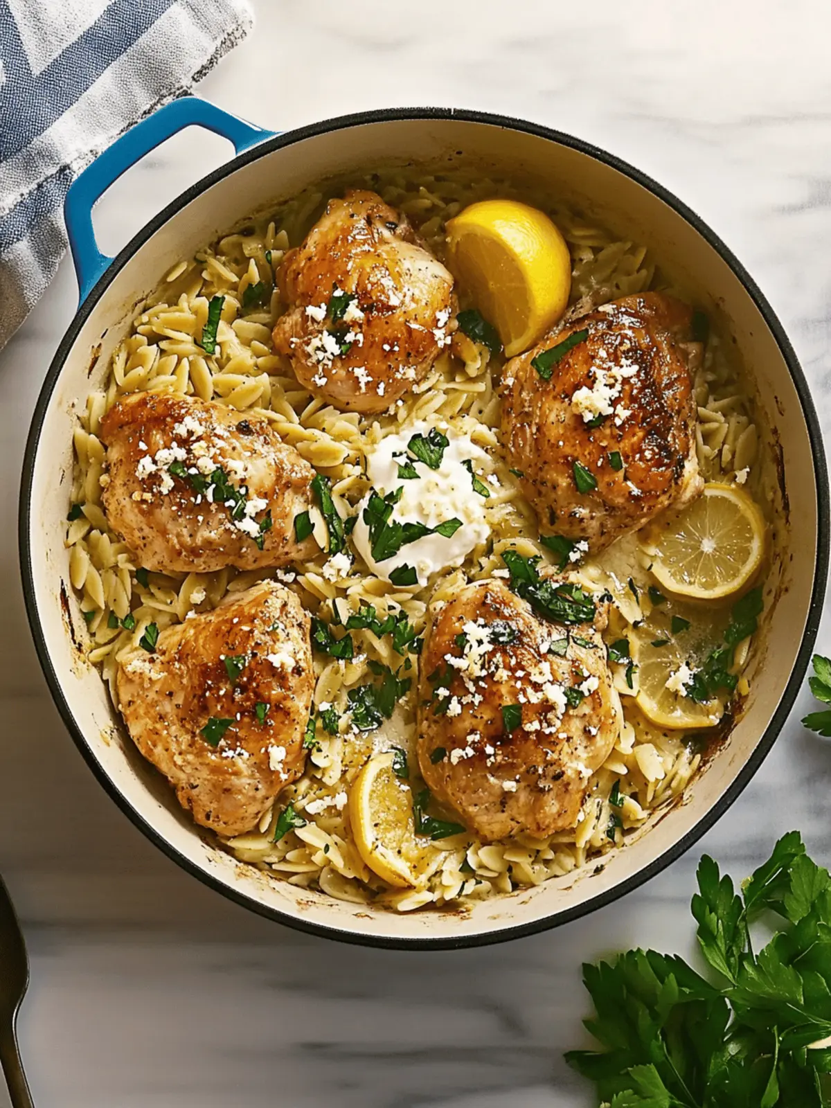 One-Pan Lemon Chicken & Orzo: Effortless Comfort Food Delight 3 One-Pan Lemon Chicken & Orzo