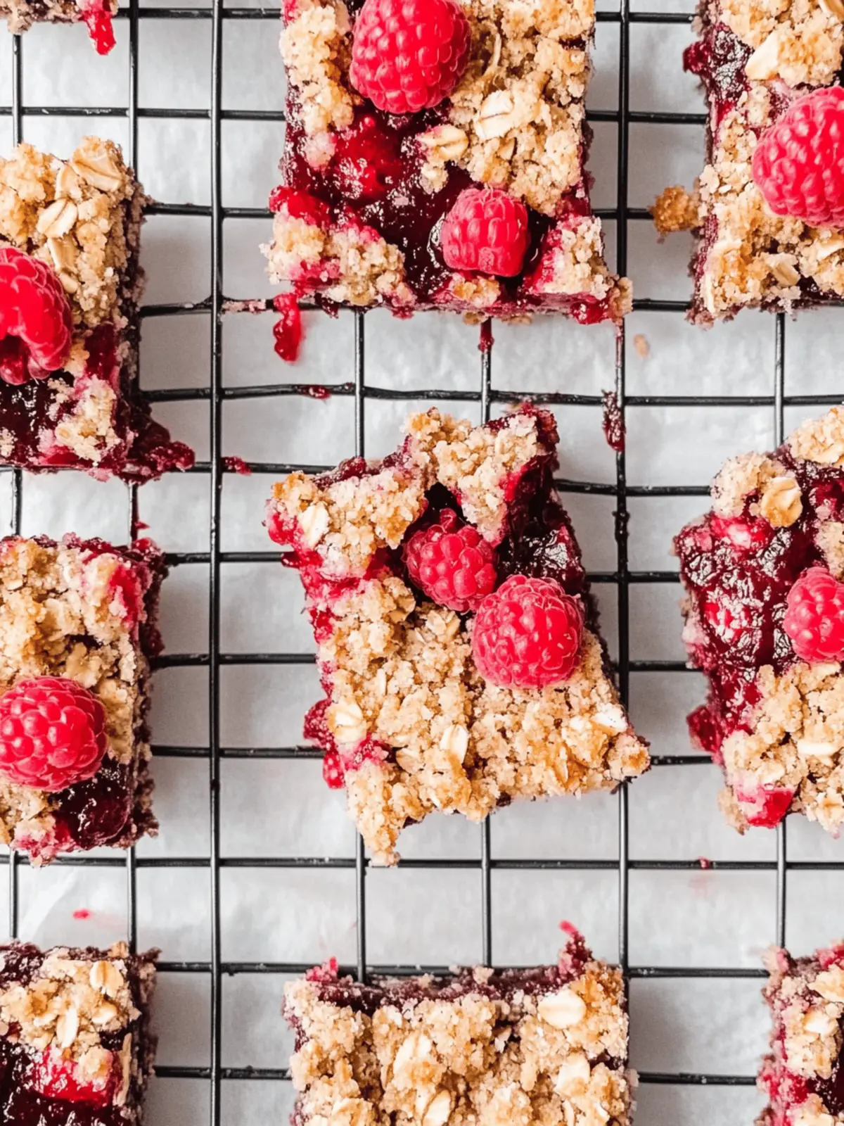 Raspberry Crumble Oat Bars