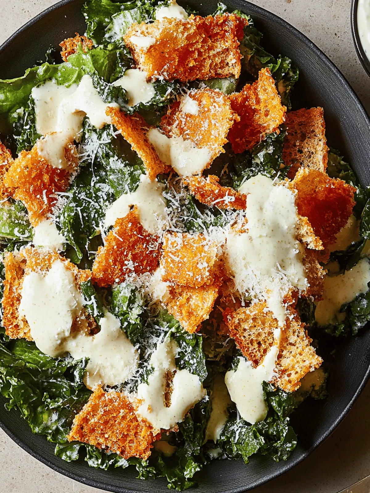 Harvest Caesar Salad with Crispy Frico Squash Croutons 3 Harvest Caesar Salad