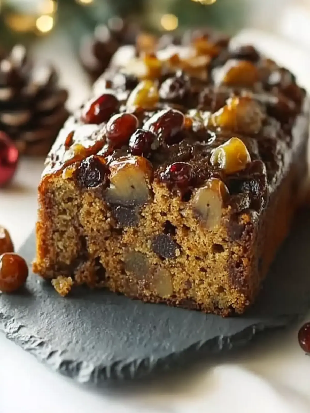 Fruit & nut Christmas pudding loaf