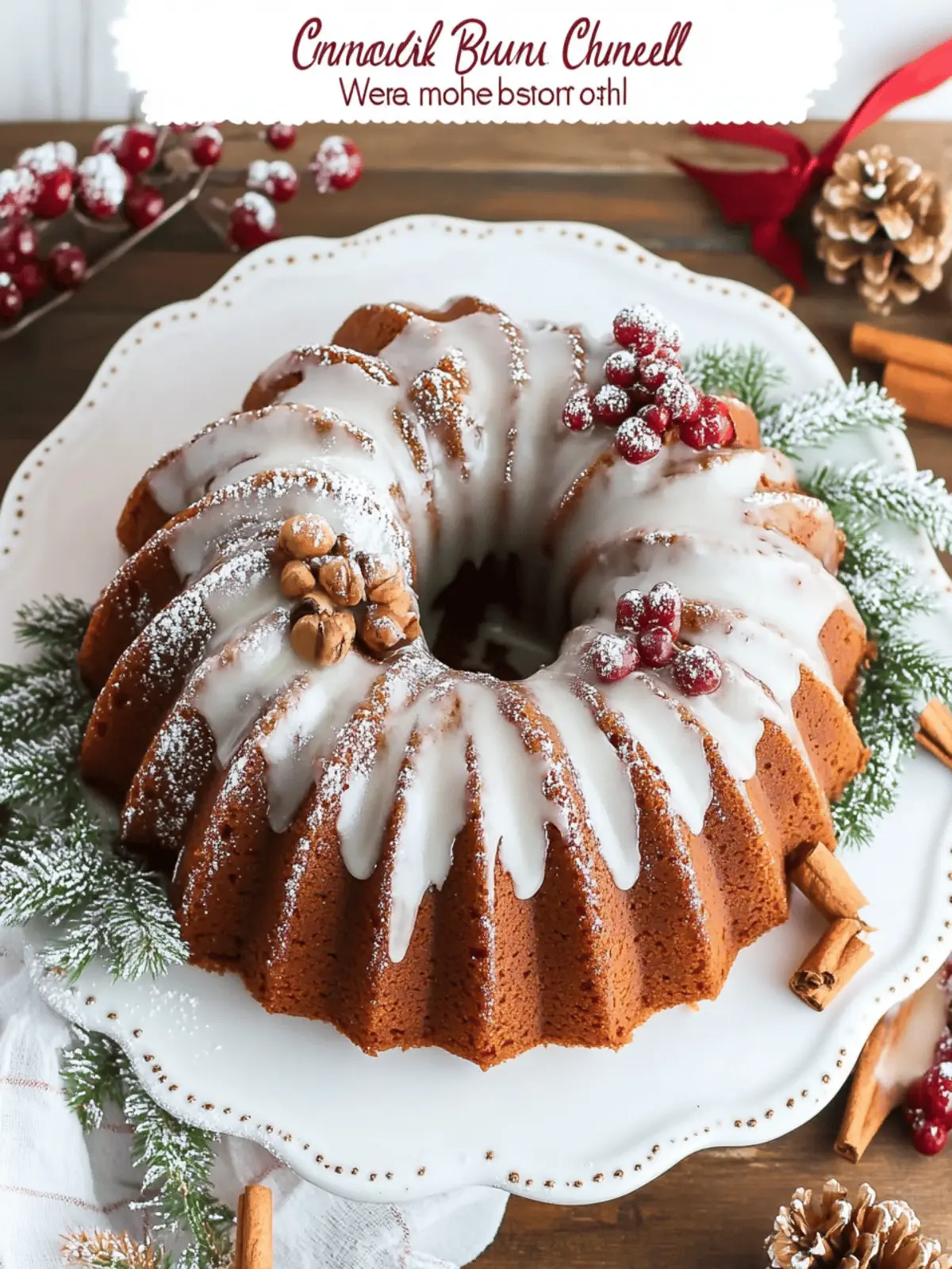 Gingerbread Bundt Cake With Vanilla Glaze