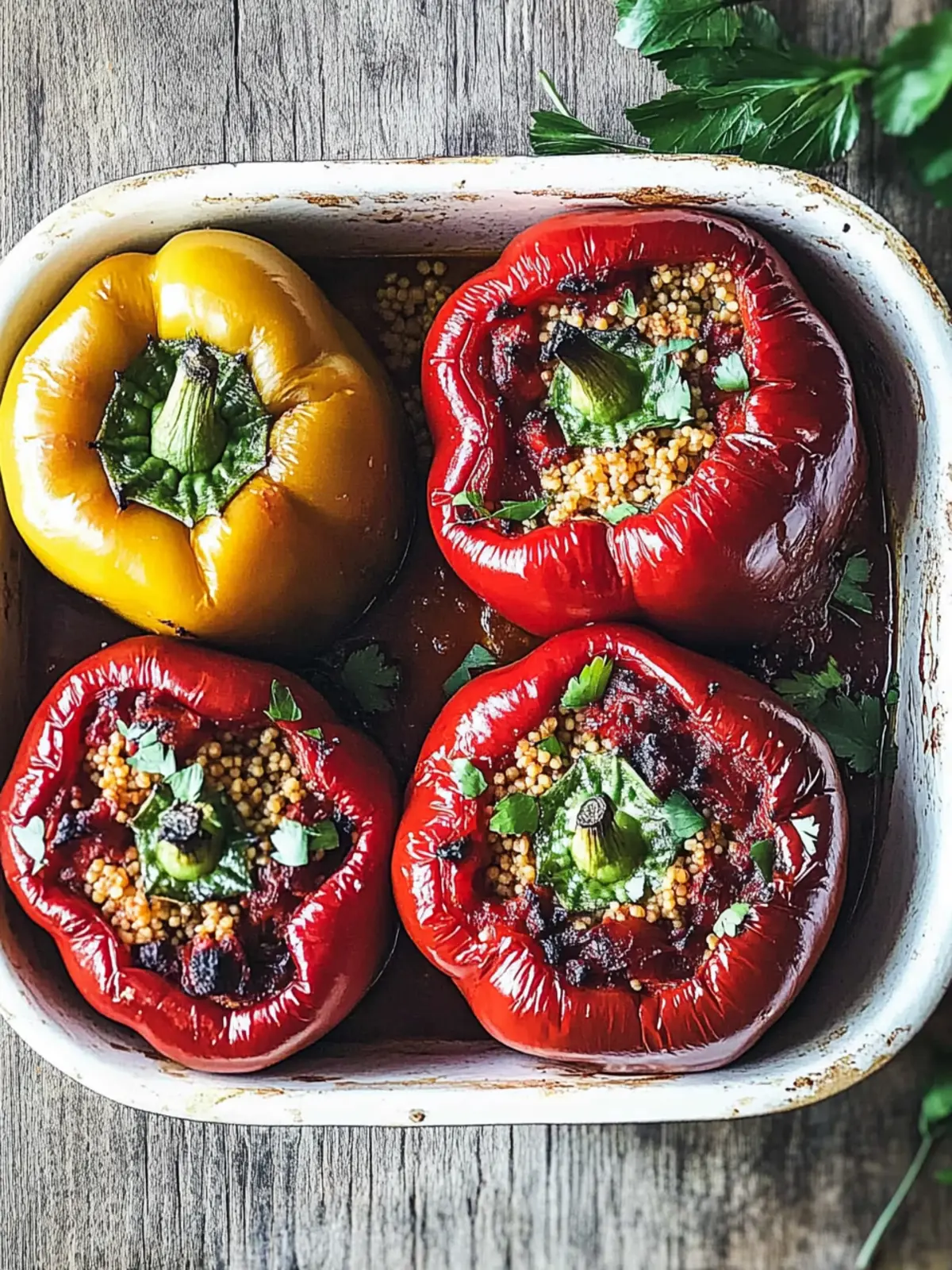 Spiced Lamb and Couscous Stuffed Peppers