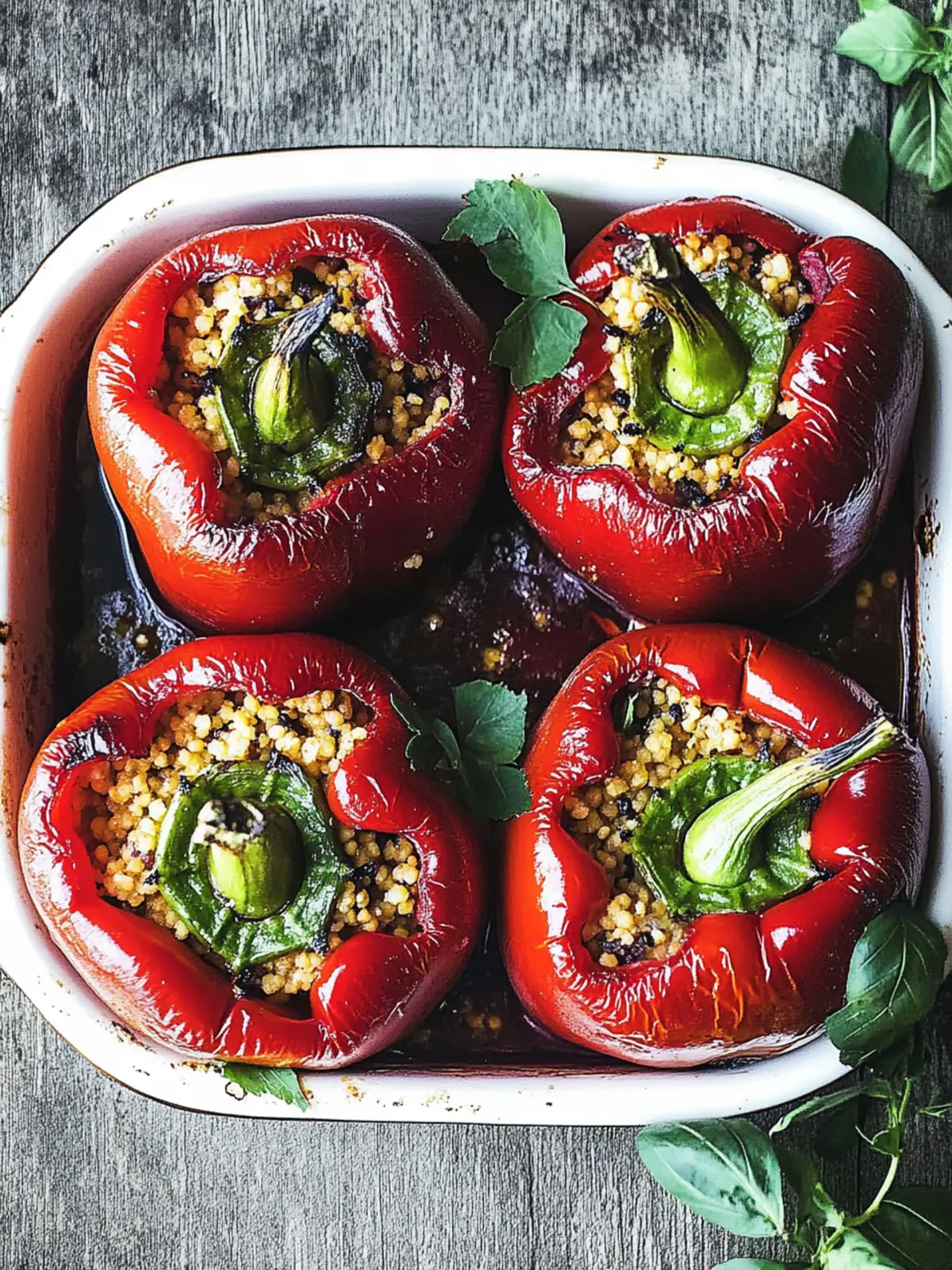 Spiced Lamb and Couscous Stuffed Peppers