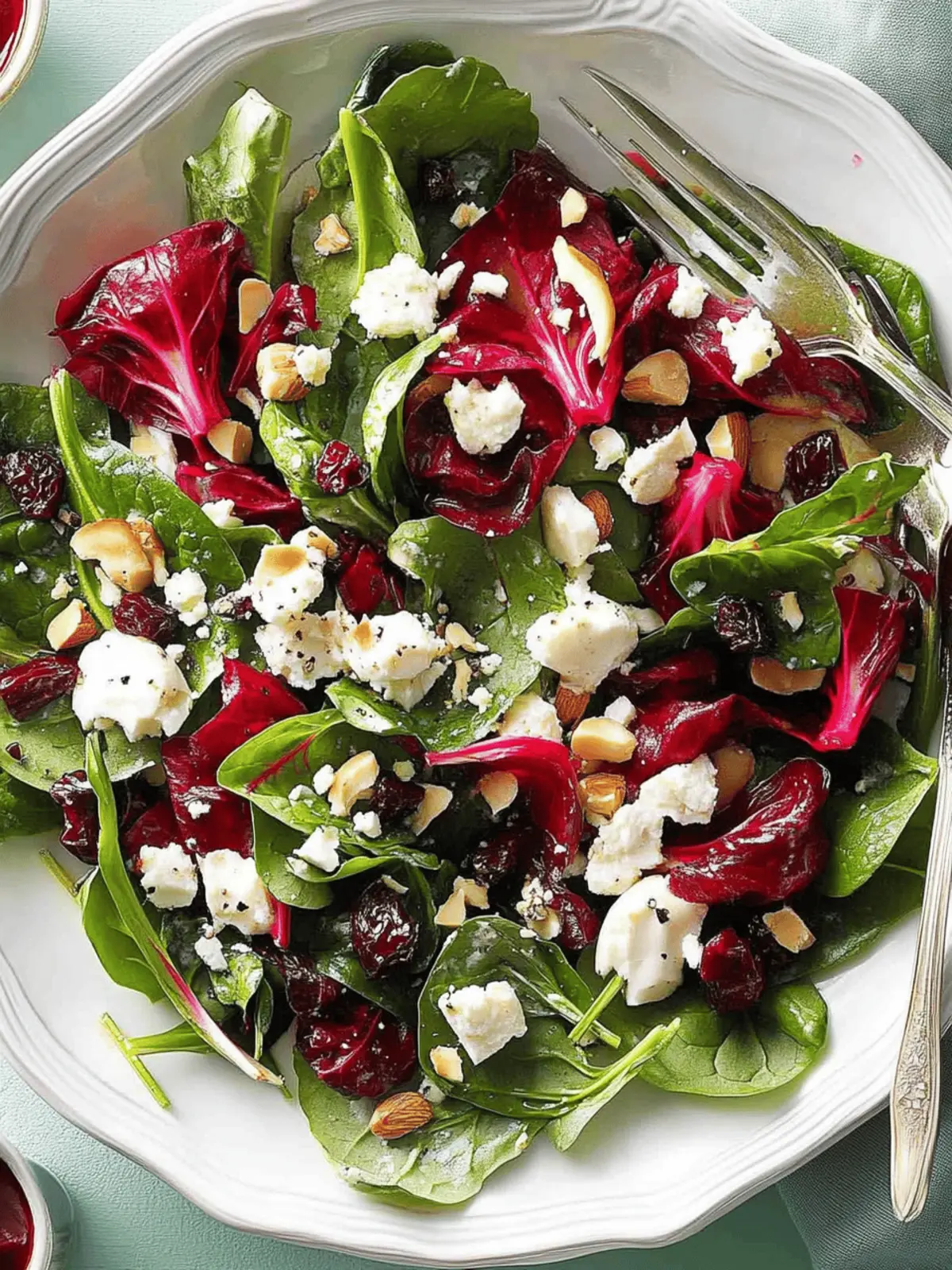 Delicious Special Radicchio-Spinach Salad with a Kick 4 Special Radicchio-Spinach Salad