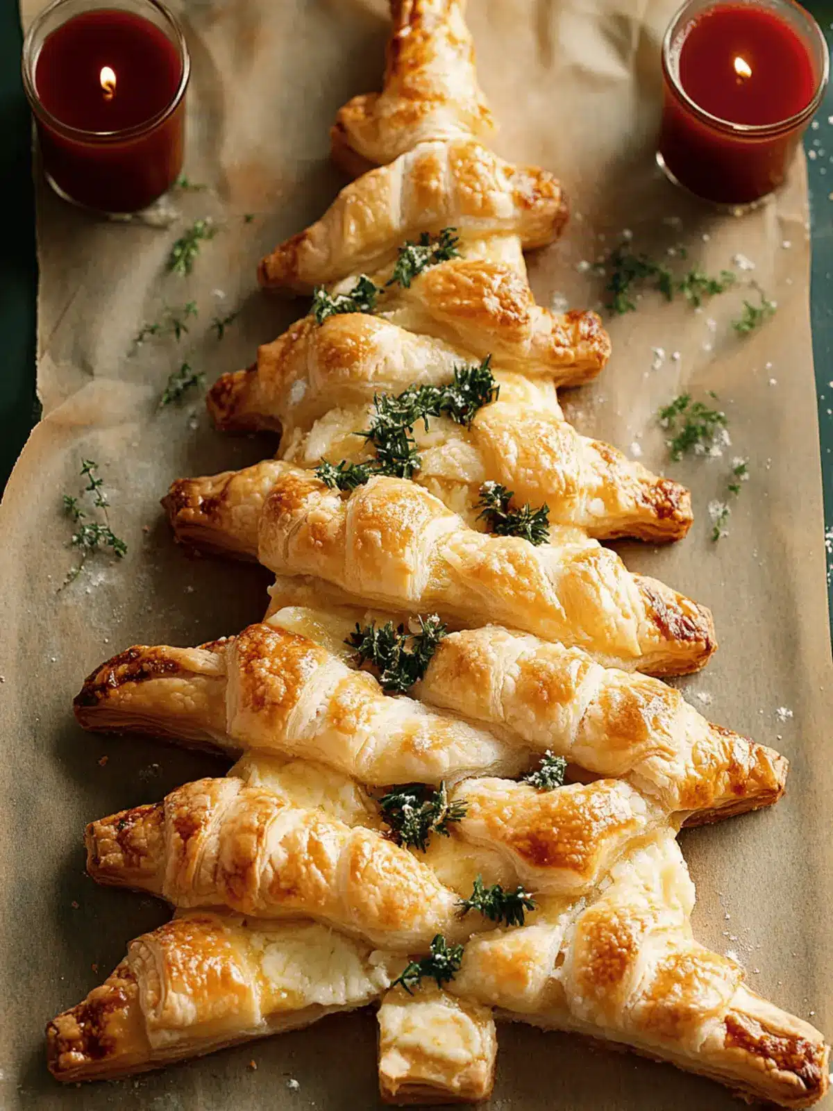 Melt-in-Your-Mouth Cheese Puff Pastry Christmas Tree Delight 2 Cheese Puff Pastry Christmas Tree