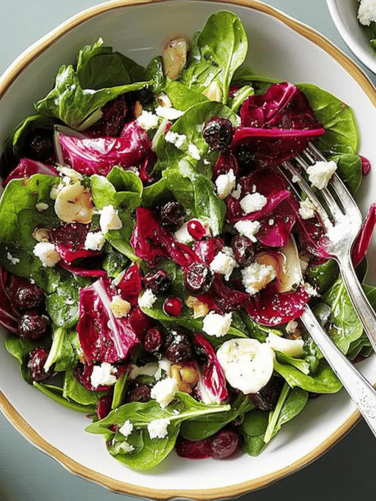 Delicious Special Radicchio-Spinach Salad with a Kick 2 Special Radicchio-Spinach Salad