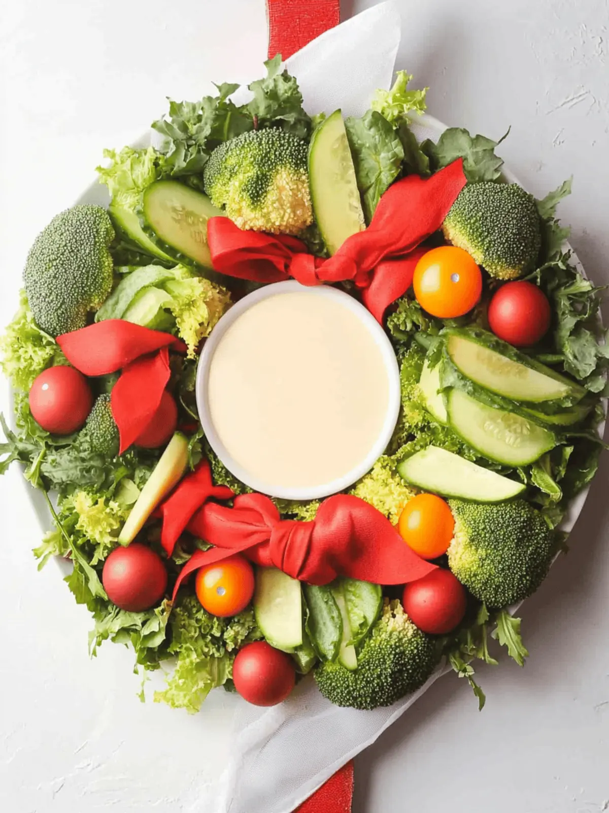 Festive Christmas Veggie Wreath: A Healthy Holiday Treat 2 Christmas Veggie Wreath