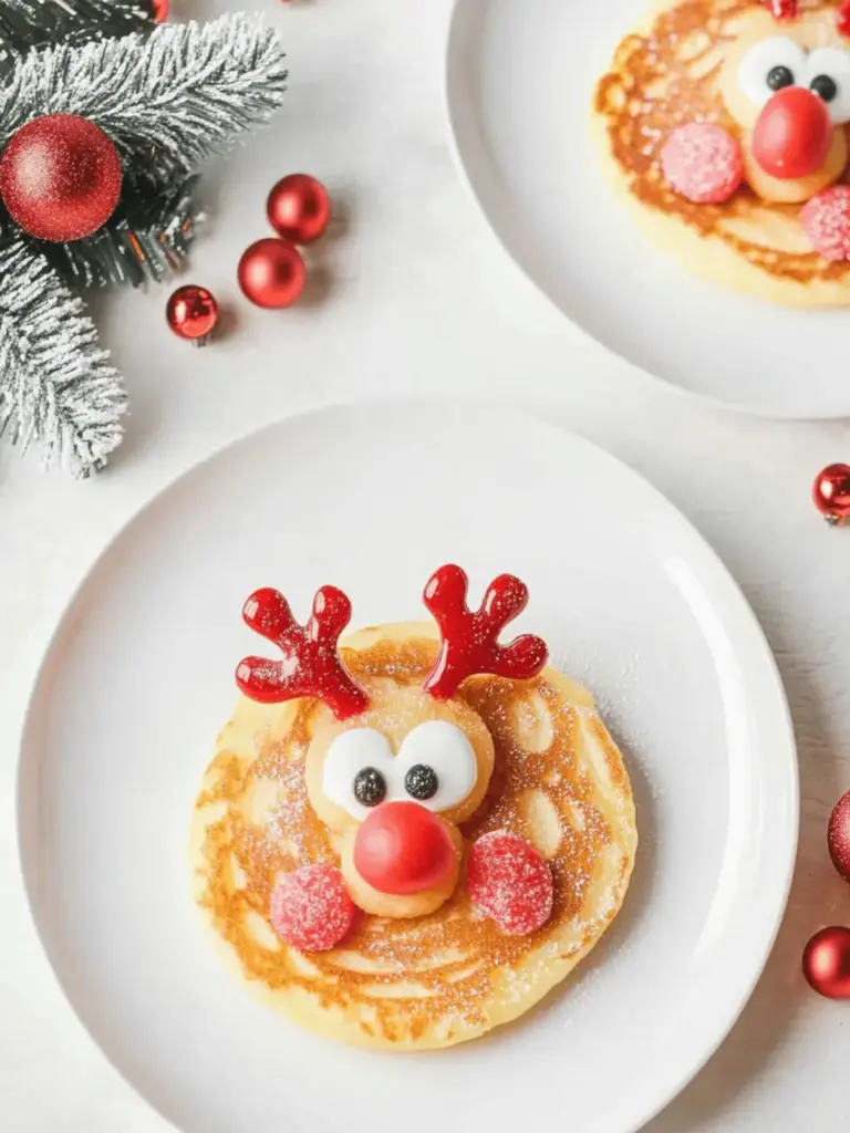 Rudolph Reindeer Christmas Pancakes
