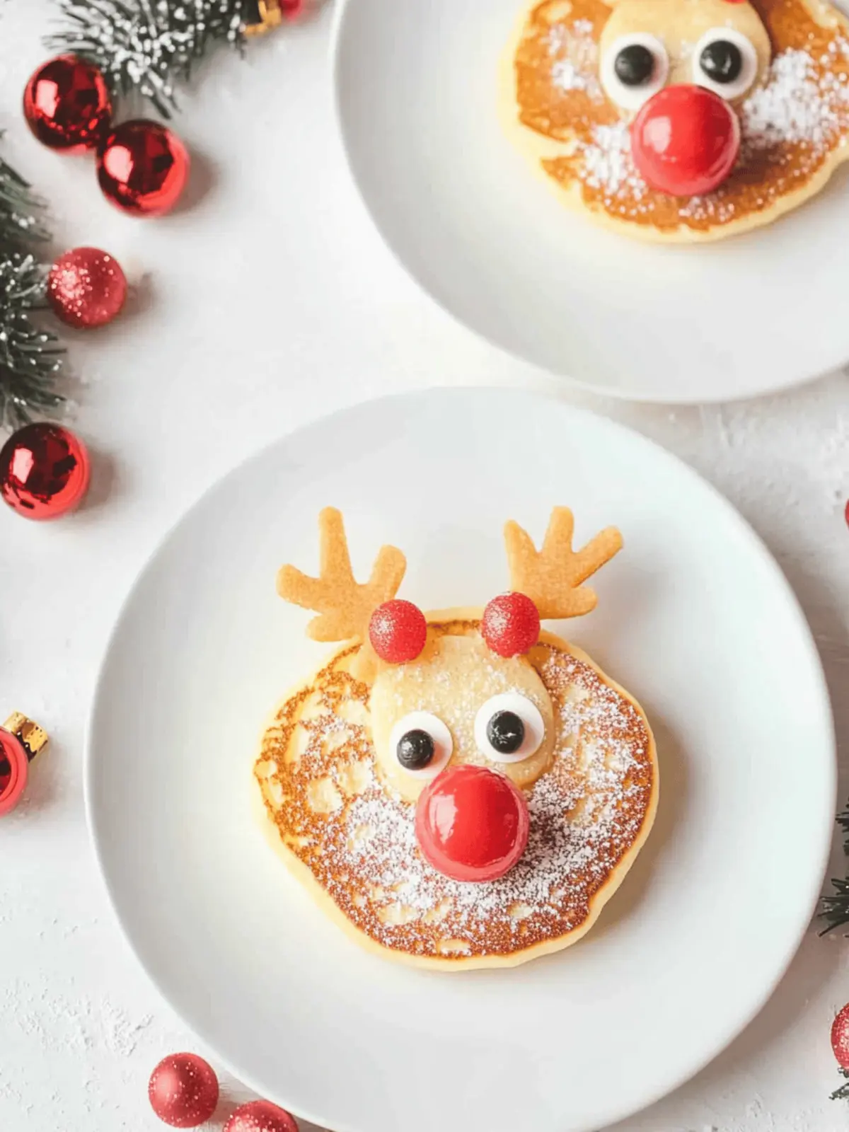 Rudolph Reindeer Christmas Pancakes to Delight Your Kids 2 Rudolph Reindeer Christmas Pancakes
