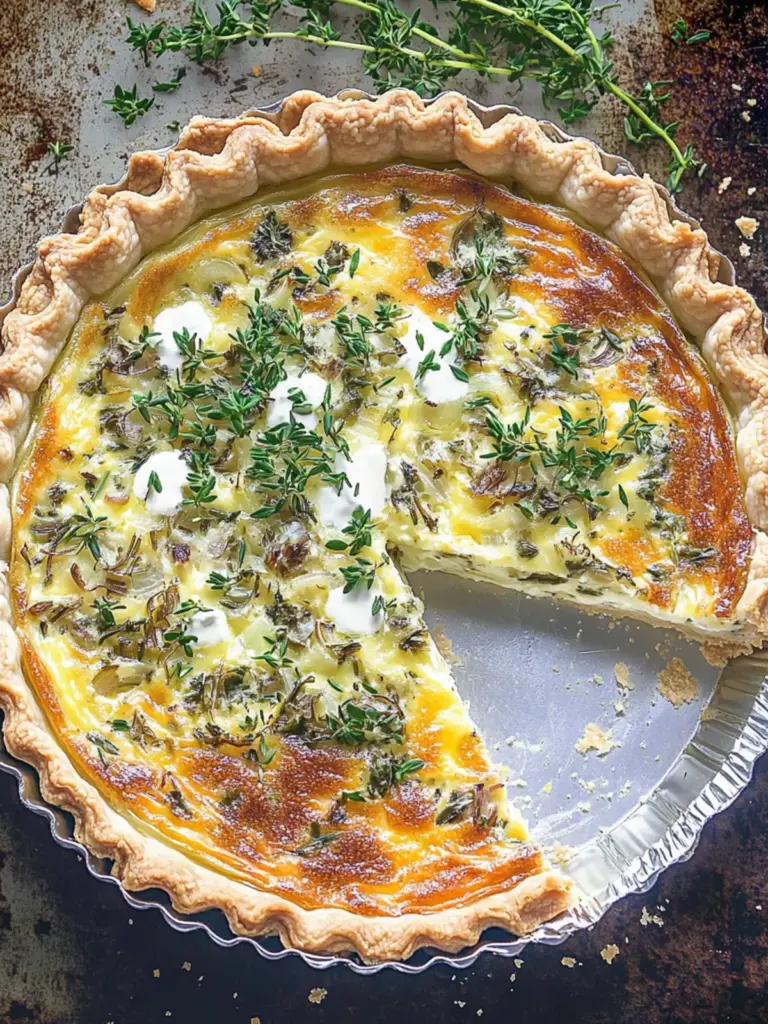 Sweet Onion and Herb Quiche