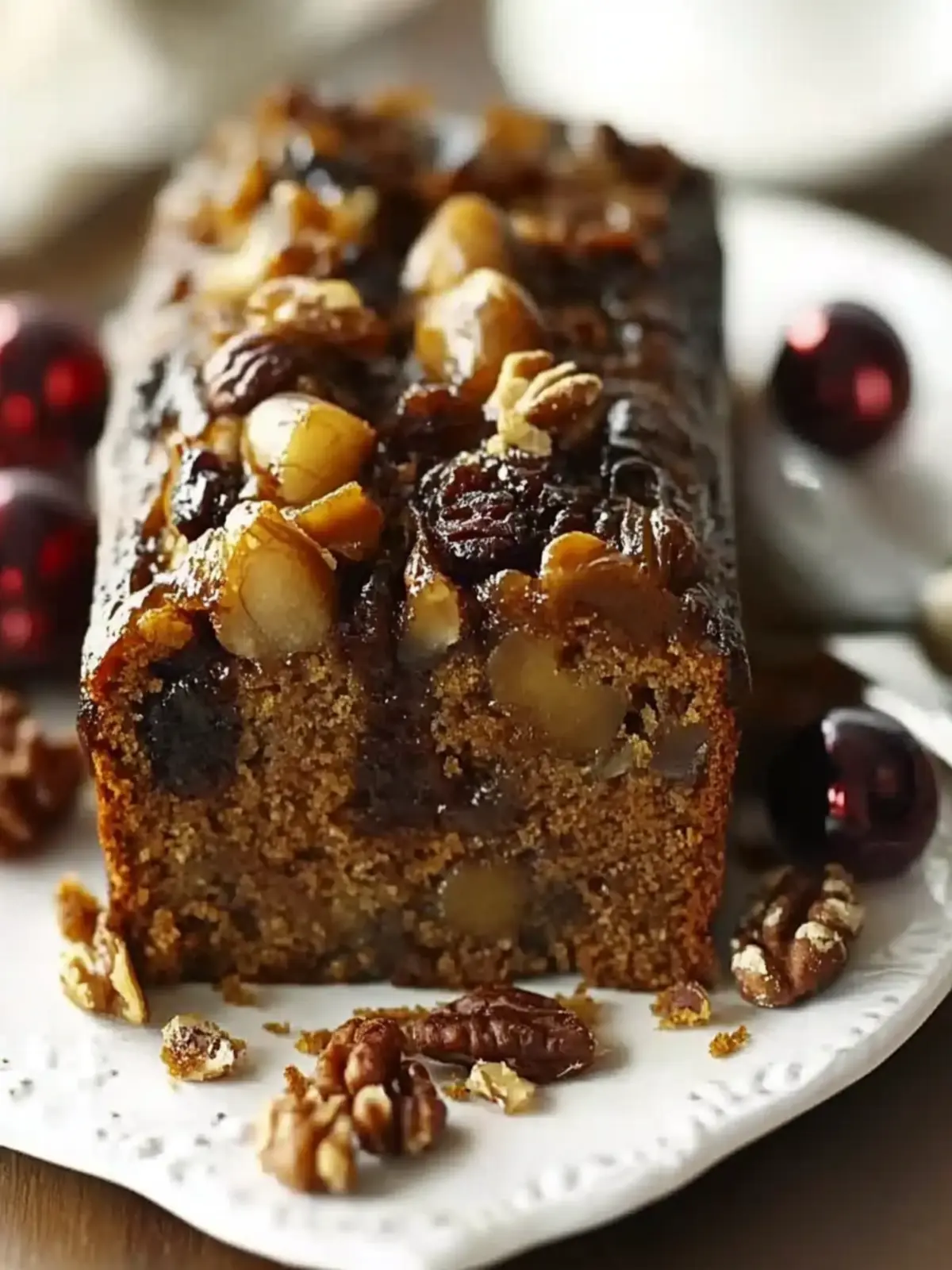 Fruit & nut Christmas pudding loaf