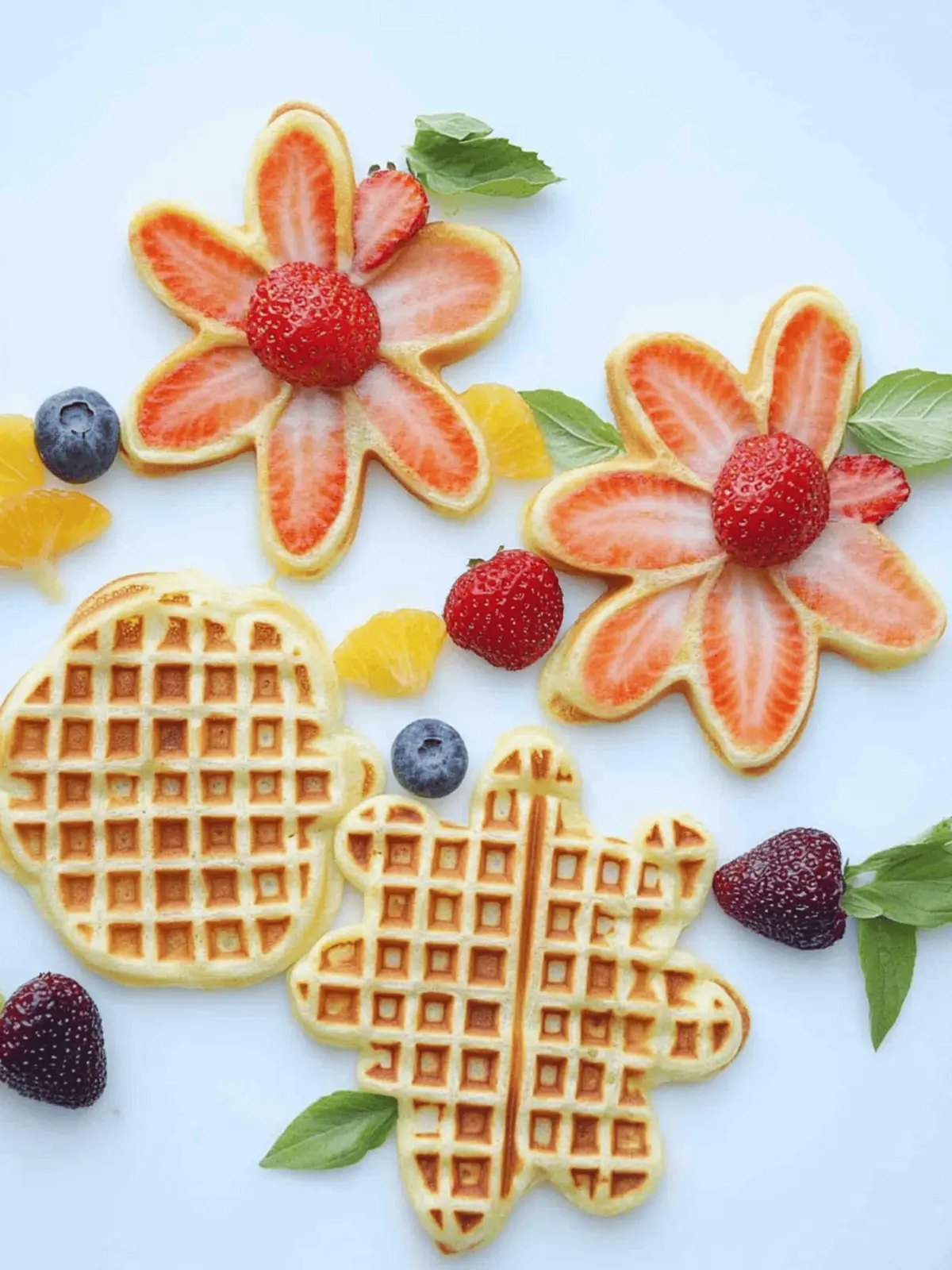 Fruit Waffle Flowers Take Breakfast to a Whole New Cuteness Level