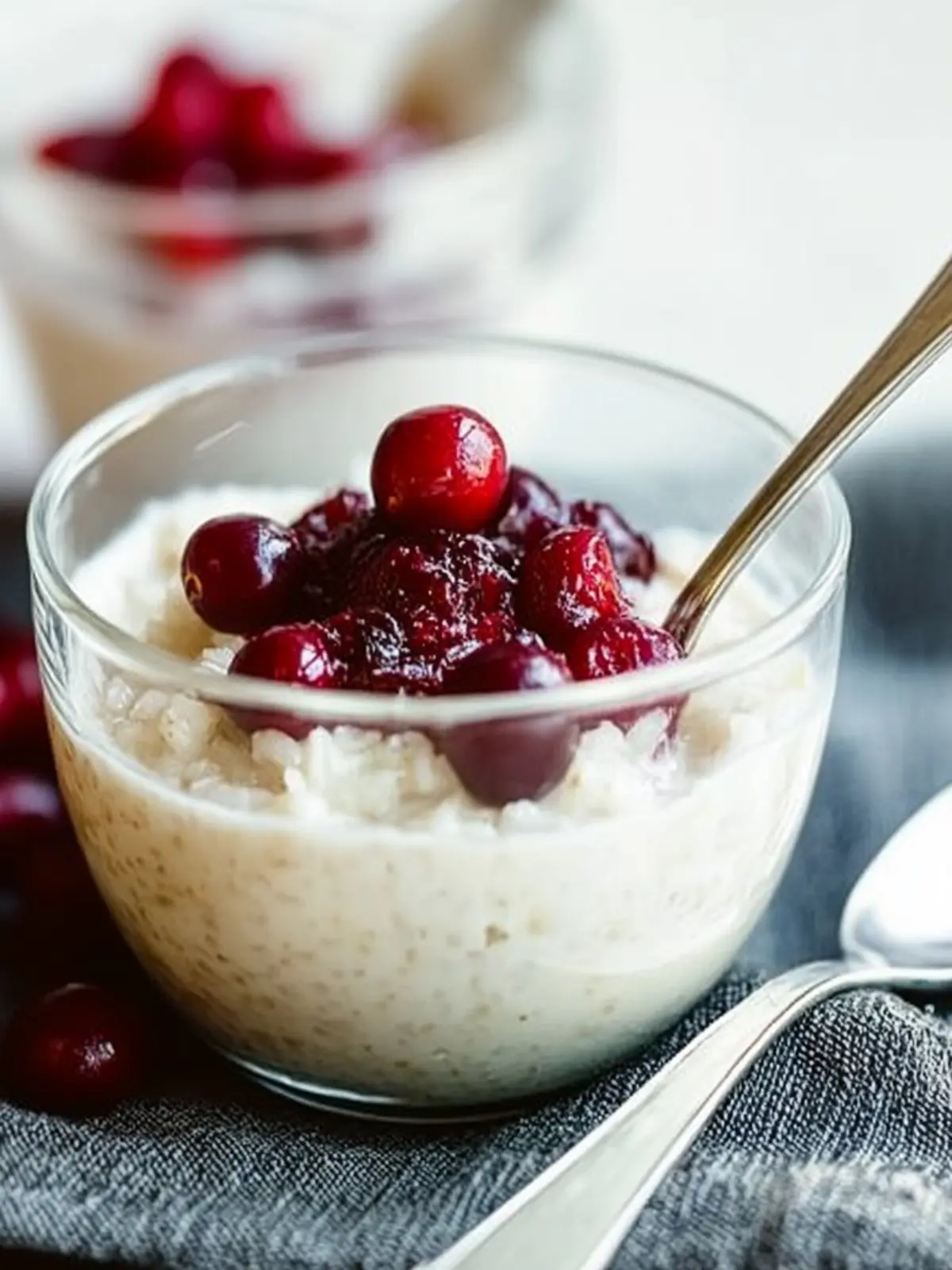 Scandinavian Rice Pudding with Cranberries