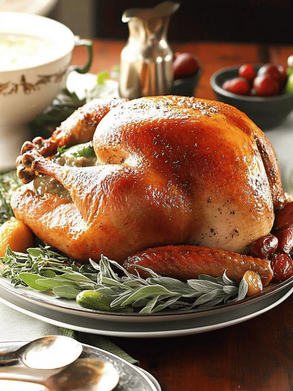 Roasted Sage Turkey with Vegetable Gravy