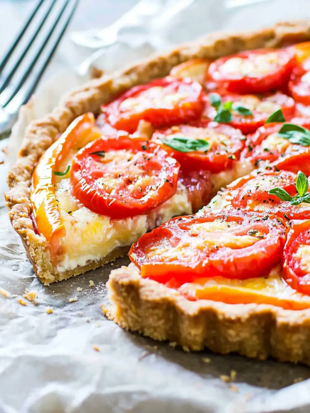 Savory Simple Tomato Tart with a Press-In Crust for Summer 5 Simple Tomato Tart with a Press-In Crust!