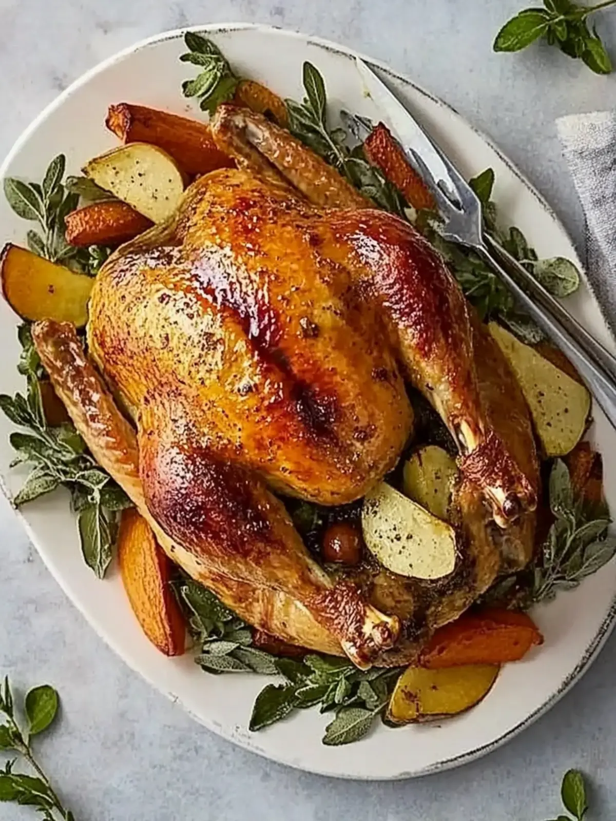 Healthy roast turkey crown