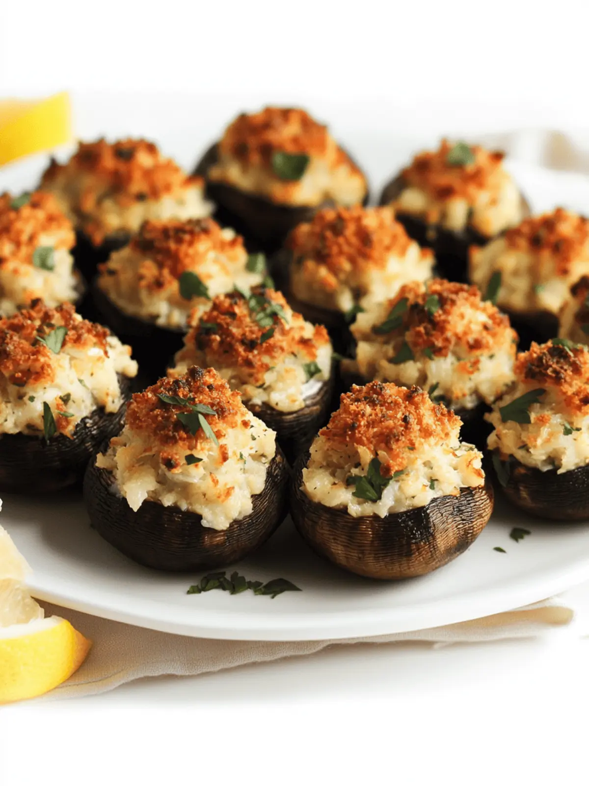 Stuffed Mushrooms with Crab