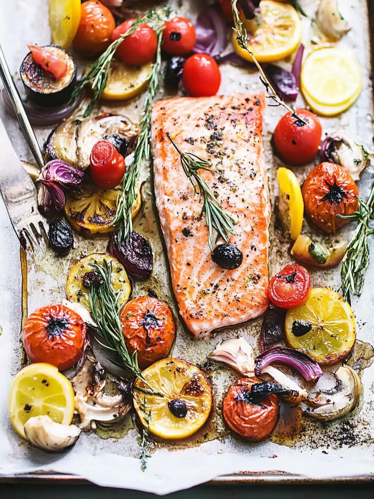 Mediterranean Sheet Pan Salmon